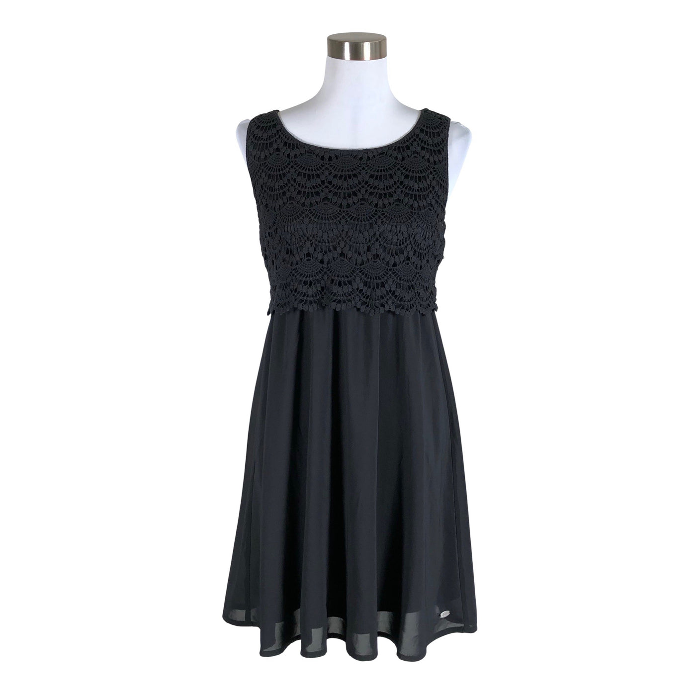 Unisex Tom Tailor - Schiffon dress, size 38 - Black (1)