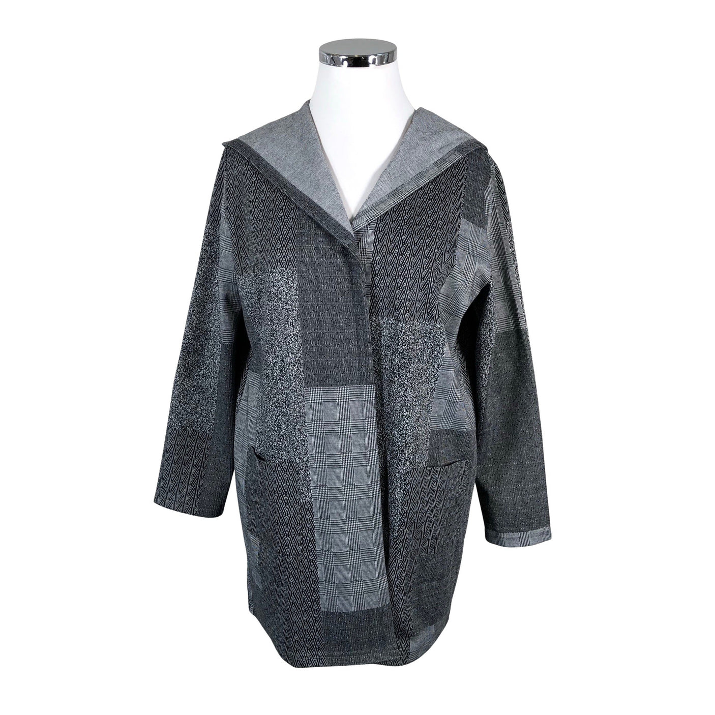 Unisex Mia Moda - Cardigan, size 46 - Gray (1)