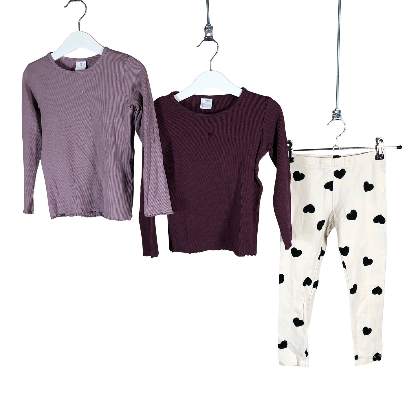 Unisex Lindex - Tricot shirt, size 104 - 110 - Wine red (1)