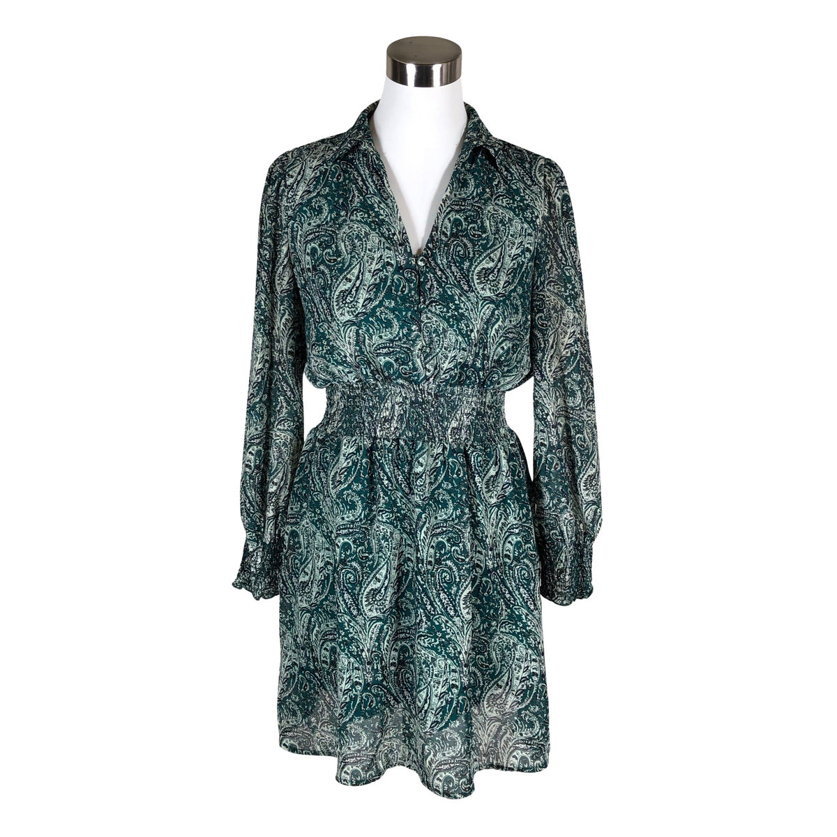 Unisex Culture - Schiffon dress, size 40 - Green (1)