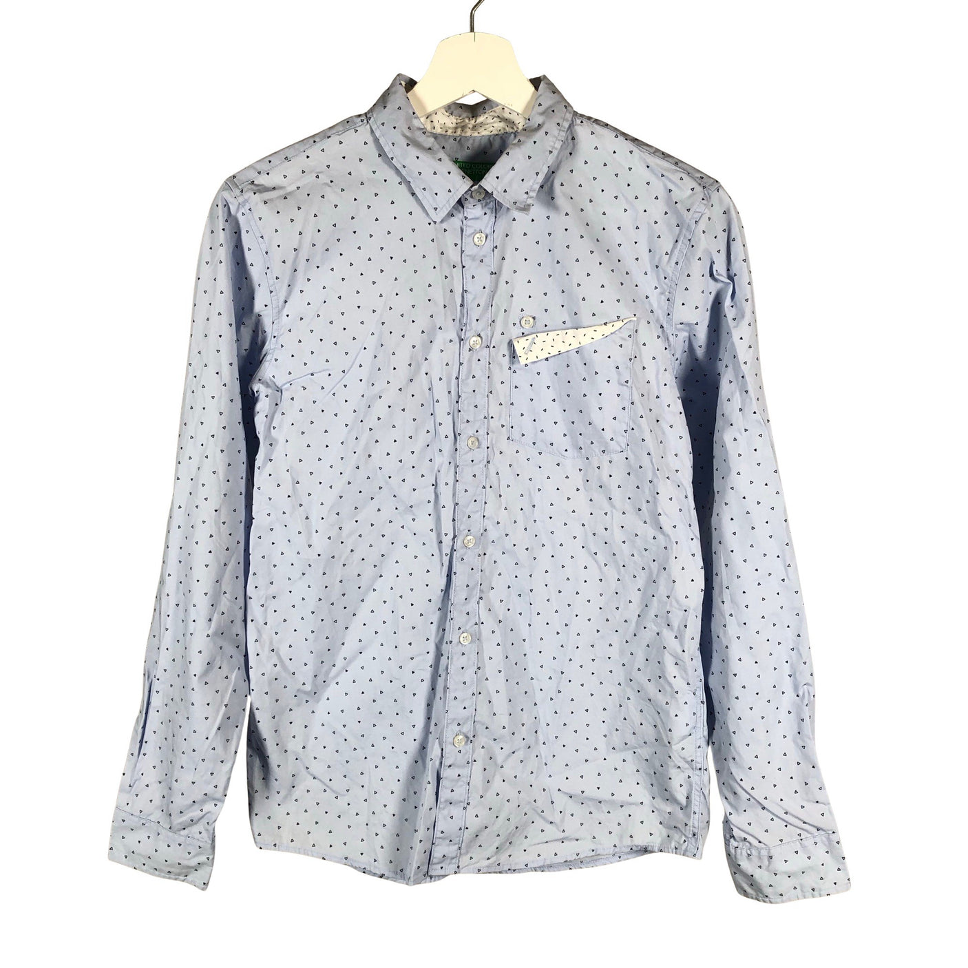 Unisex Benetton - Collared shirt, size 164 - 170 - Light blue (1)