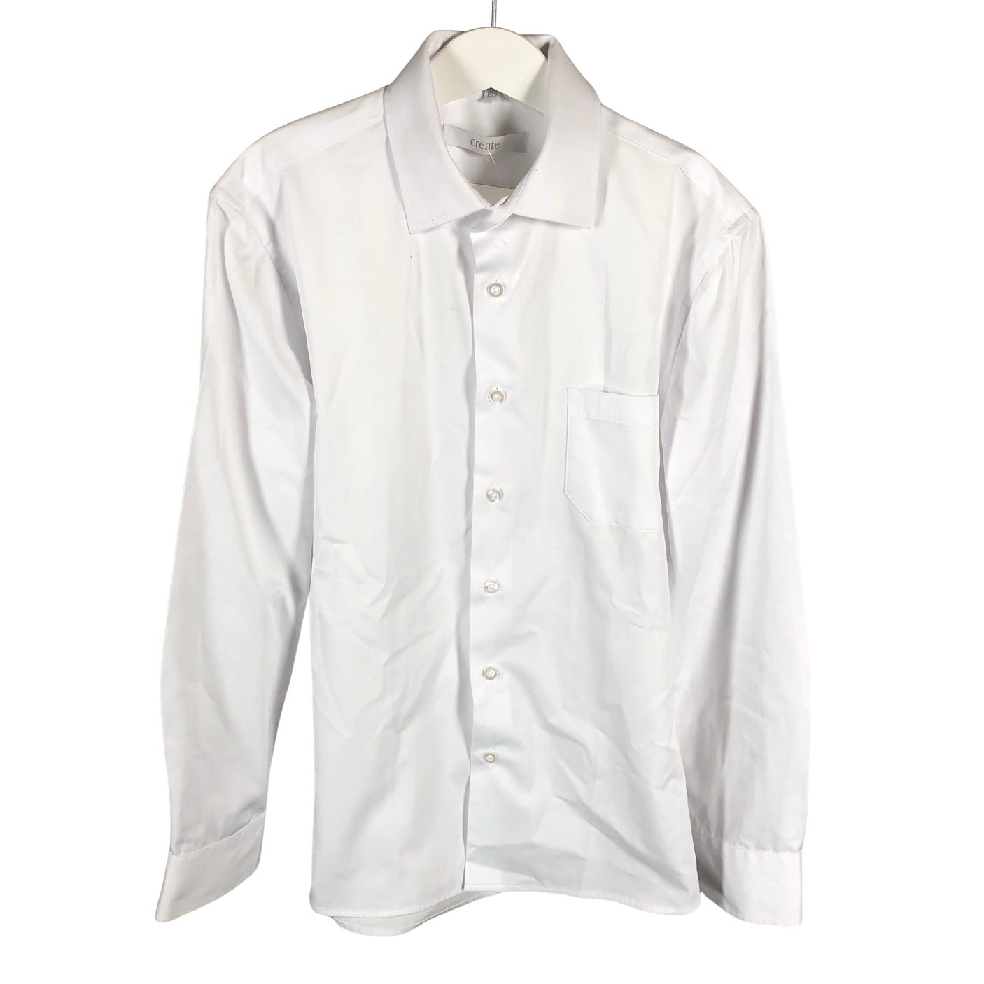 Unisex Create - Collared shirt, size 146 - 152 - White (1)