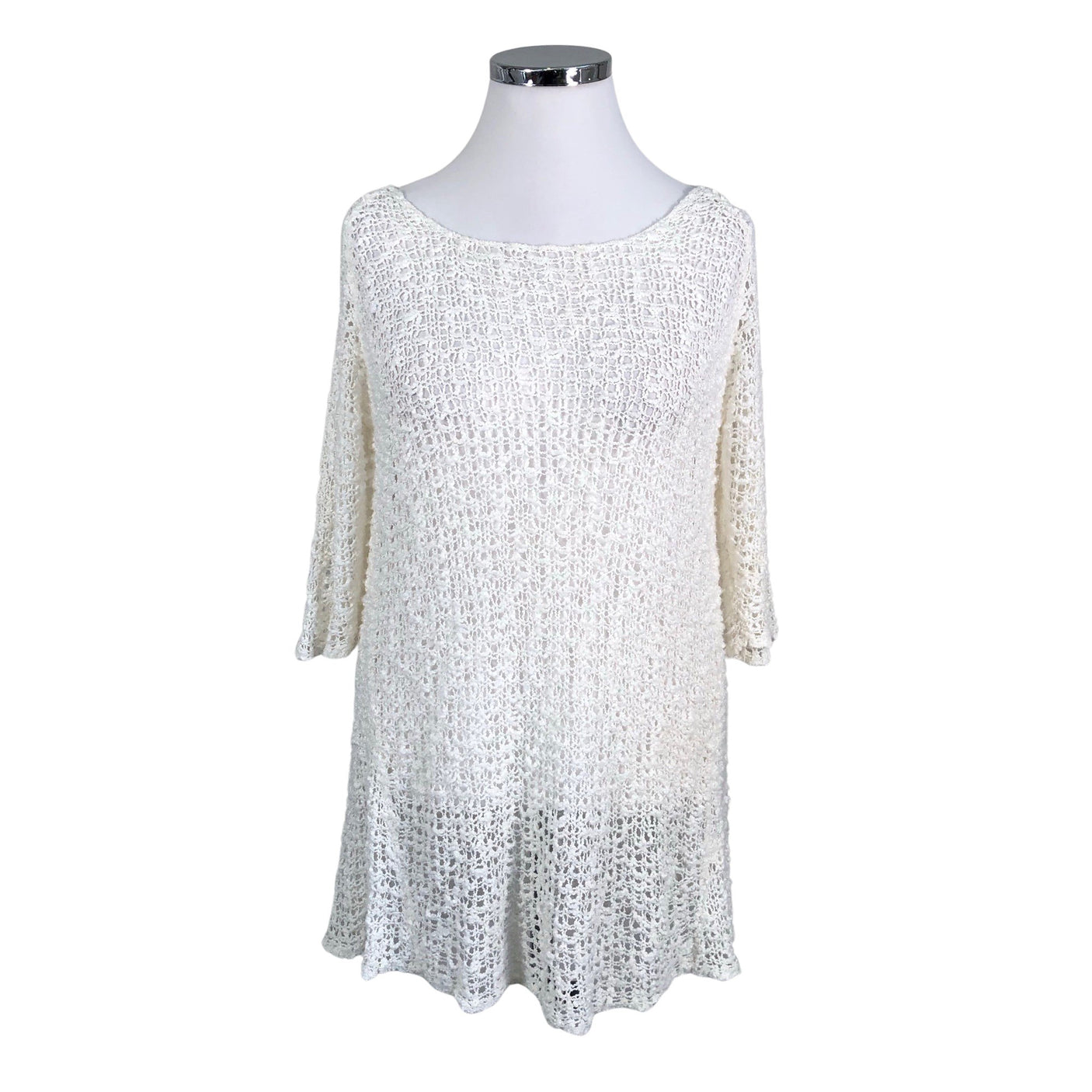 Unisex Bohemiana - Knit tunic, size 44 - Natural white (1)
