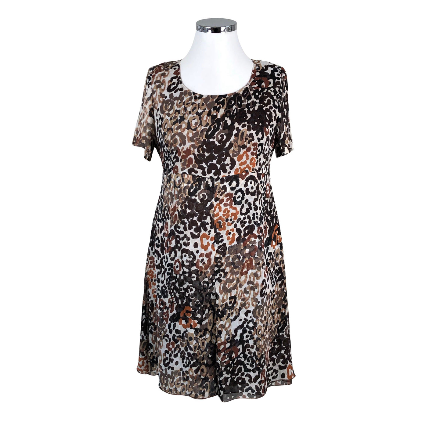 Unisex Modelia - Schiffon dress, size 42 - Brown (1)