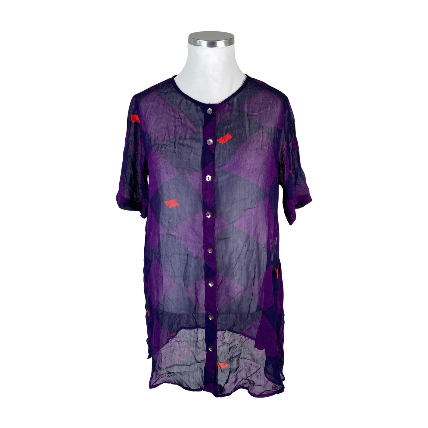 Unisex Gudrun Sjöden - Schiffon tunic, size 48 - Violet (1)