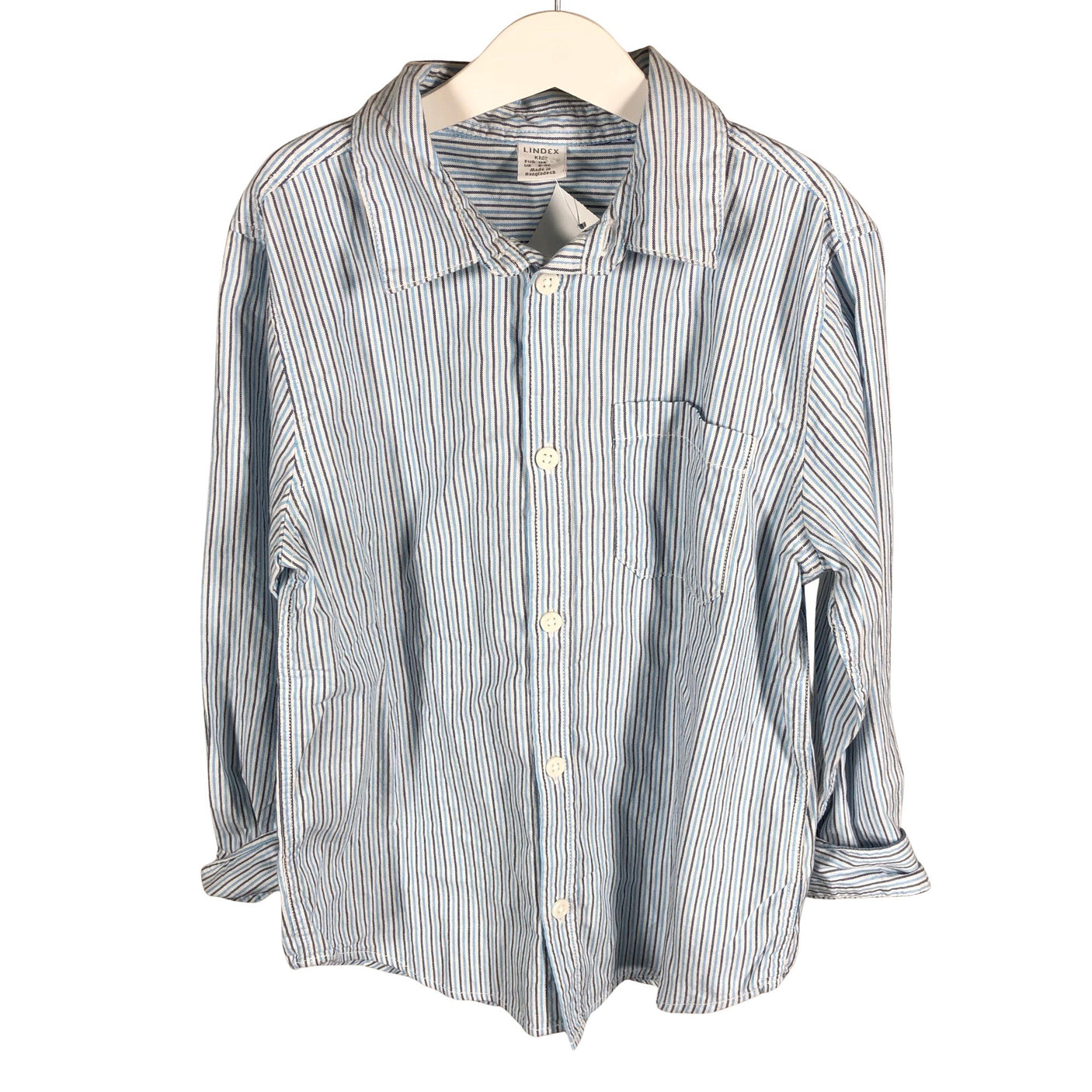 Unisex Lindex - Collared shirt, size 128 - 134 - White (1)