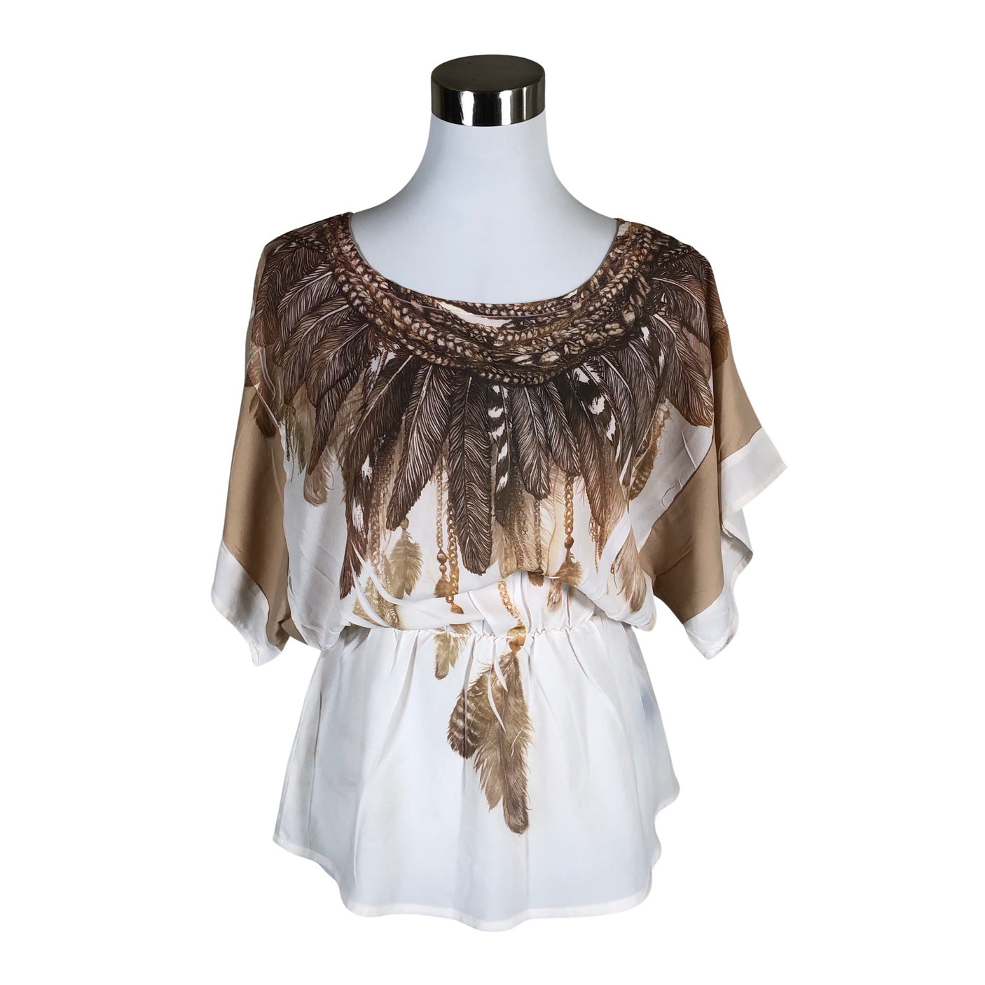 Unisex Bebe - Short-sleeved blouse, size 36 - Beige (1)
