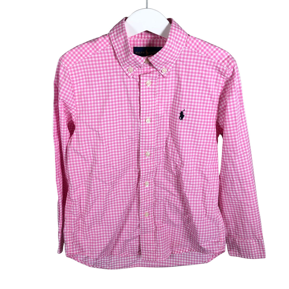 Unisex Polo Ralph Lauren - Collared shirt, size 110 - 116 - Light pink (1)