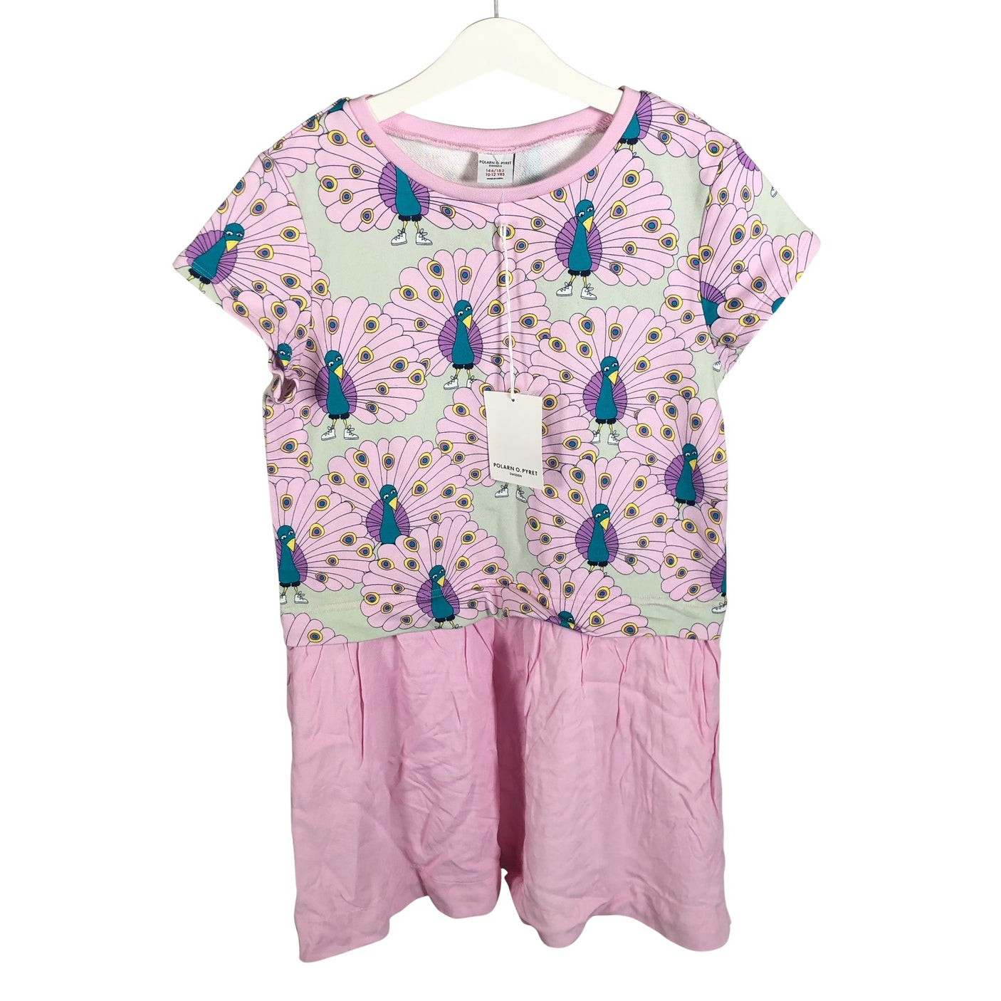 Unisex Polarn O. Pyret - Tricot dress, size 146 - 152 - Light pink (1)