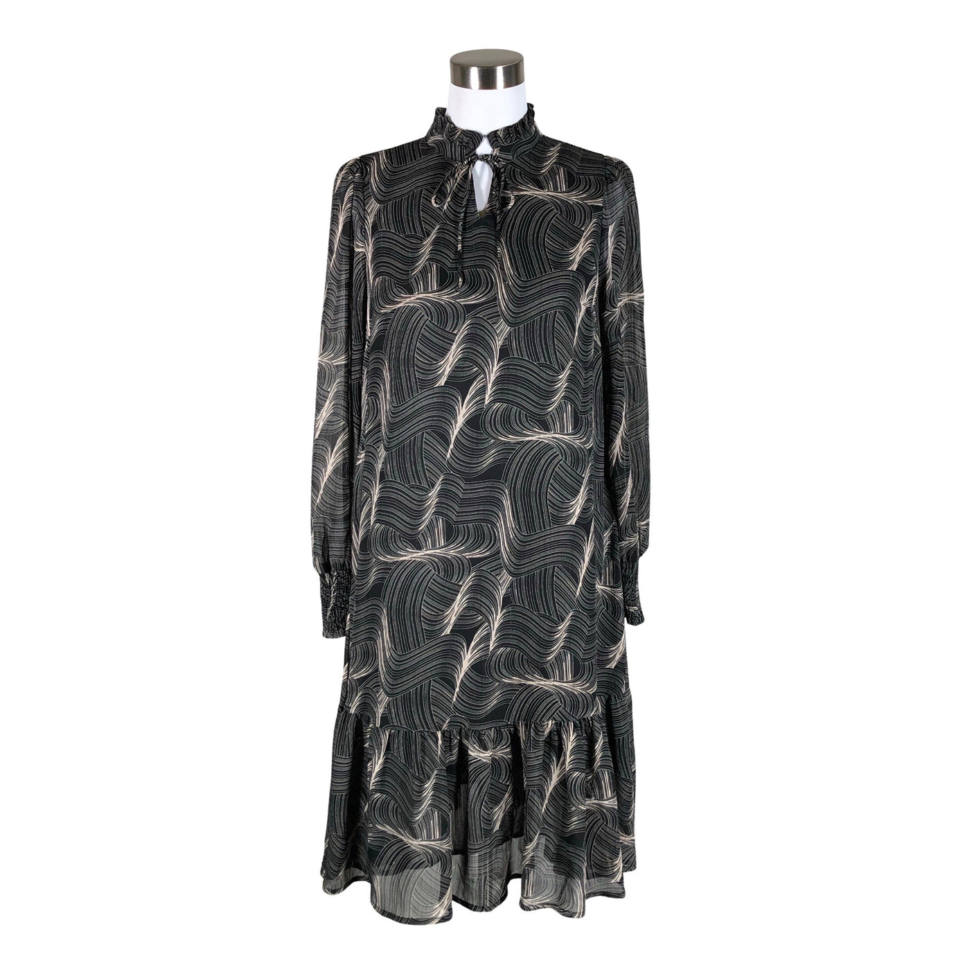 Unisex Kaffe - Schiffon dress, size 36 - Black (1)