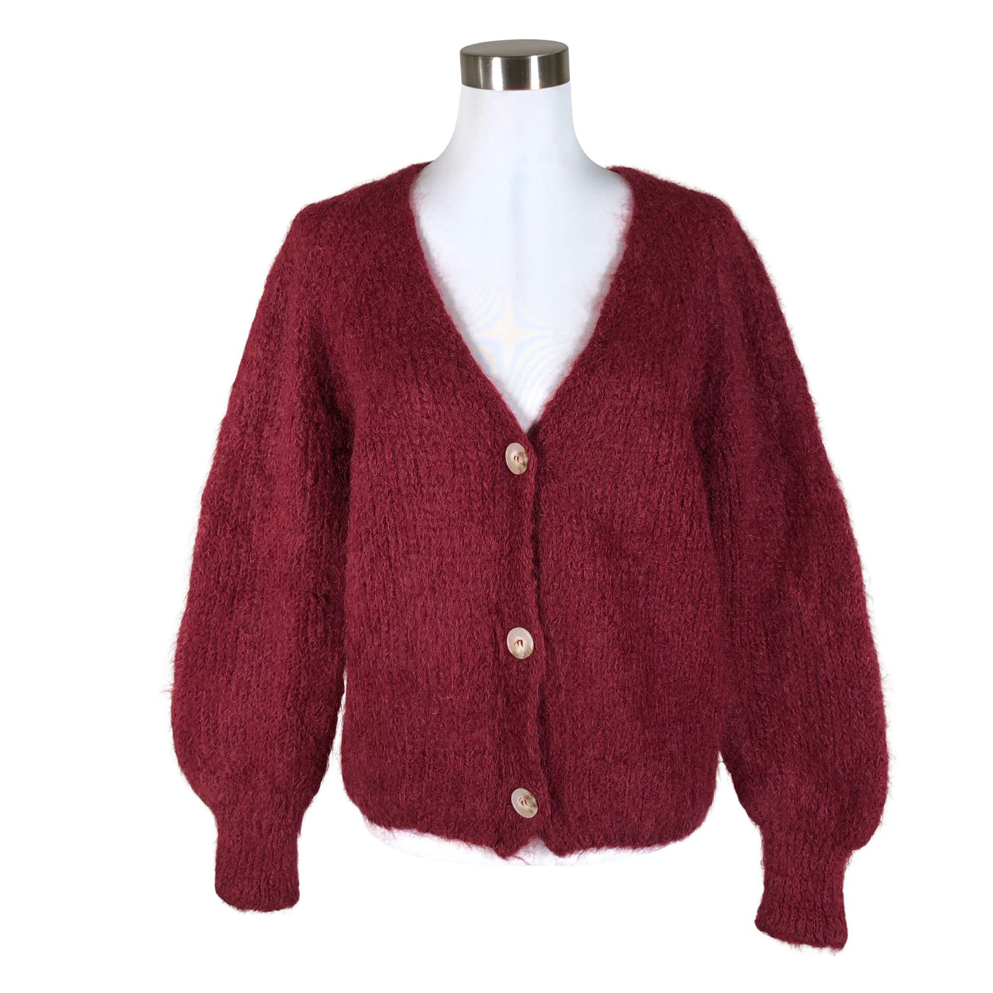 Unisex Peura - Cardigan, size 38 - Wine red (1)