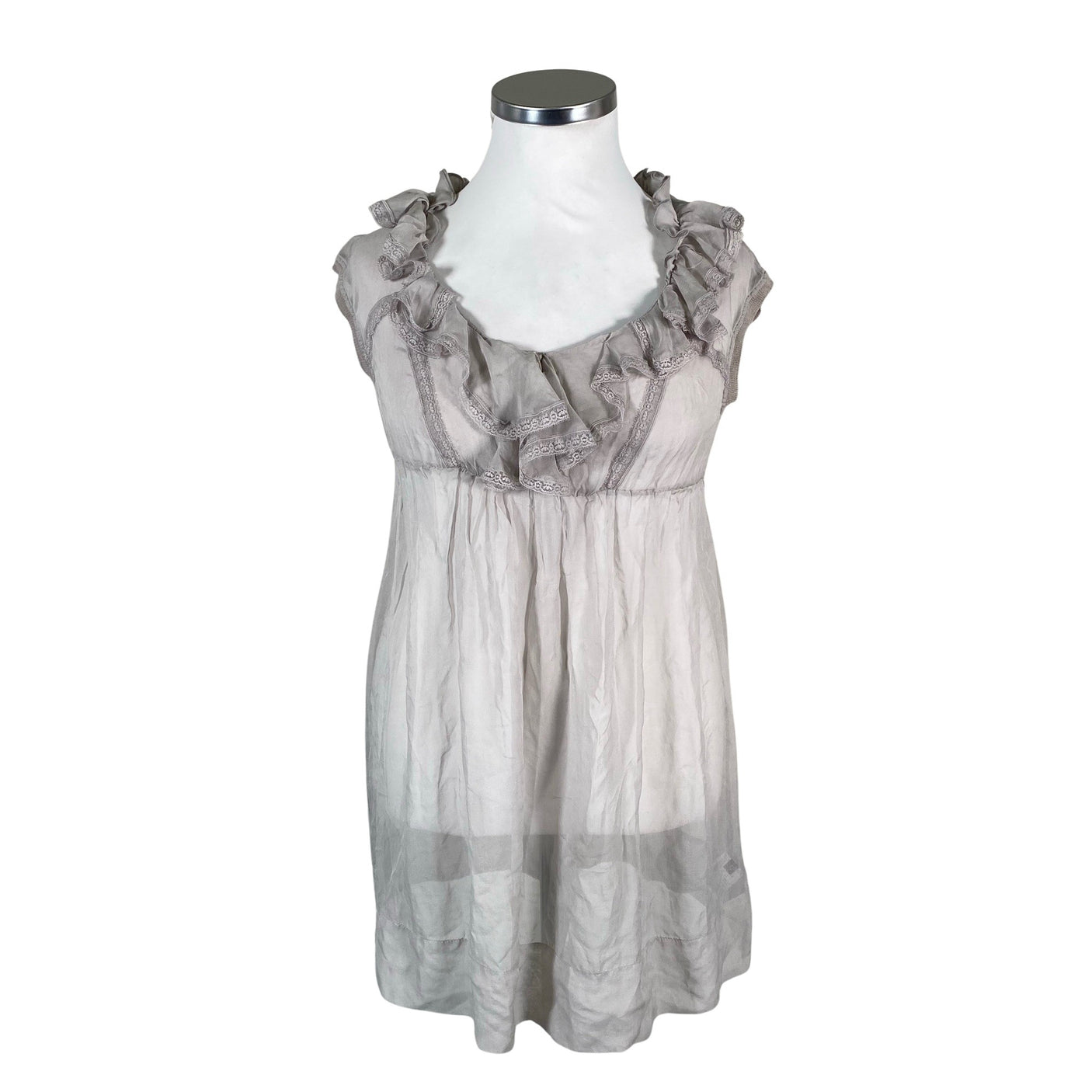 Unisex Patrizia Pepe - Schiffon dress, size 42 - Gray (1)
