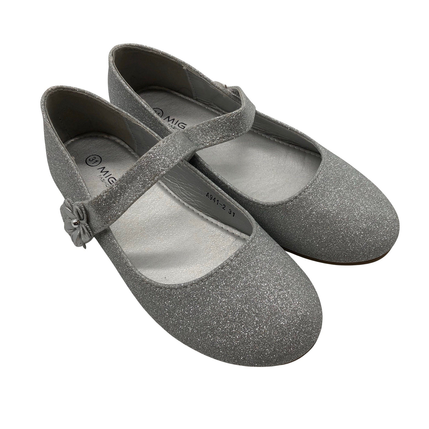 Unisex Migant - Festive ballerinas, size 31 - Silver (2)