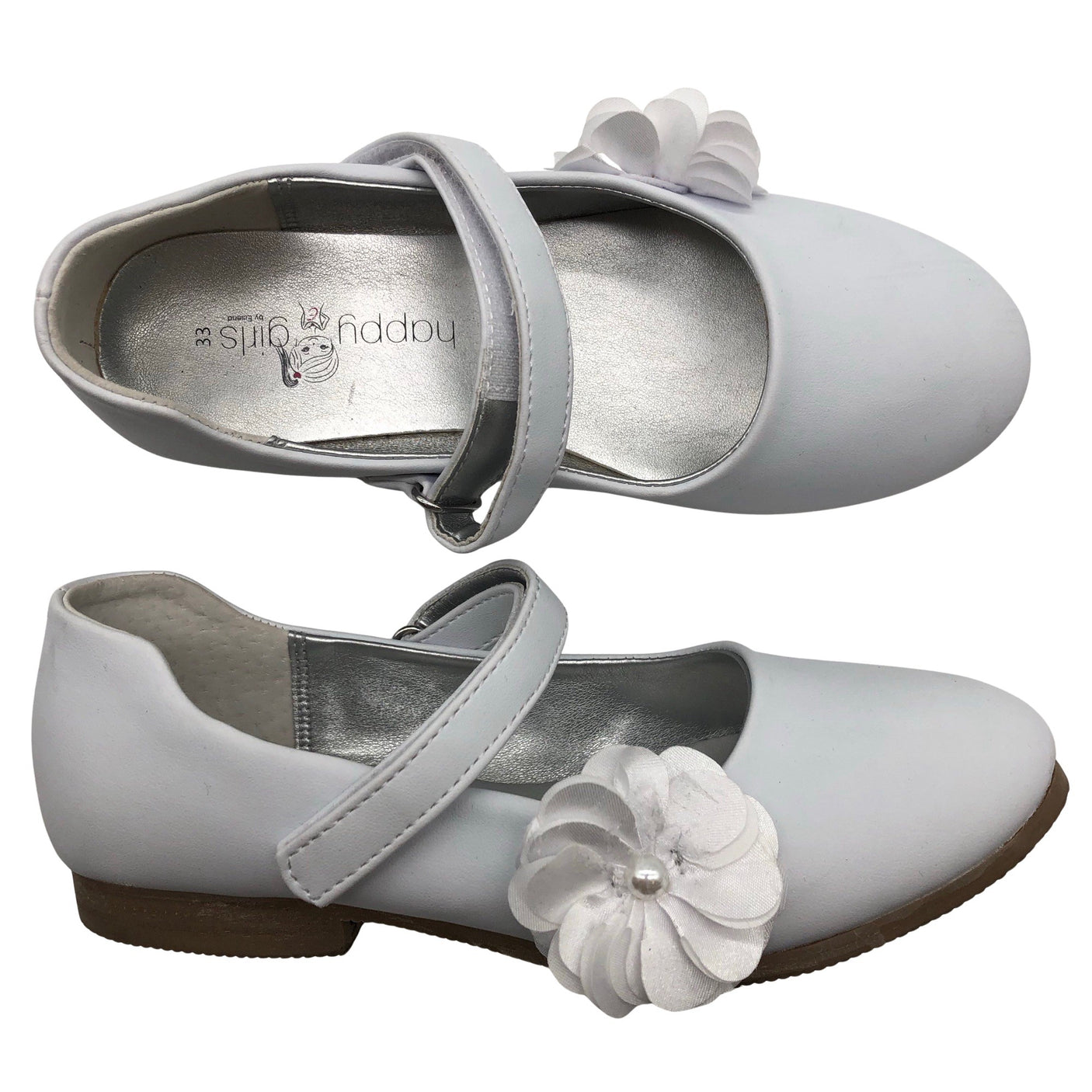 Unisex Happy Girls by Eisend - Festive ballerinas, size 33 - White (1)