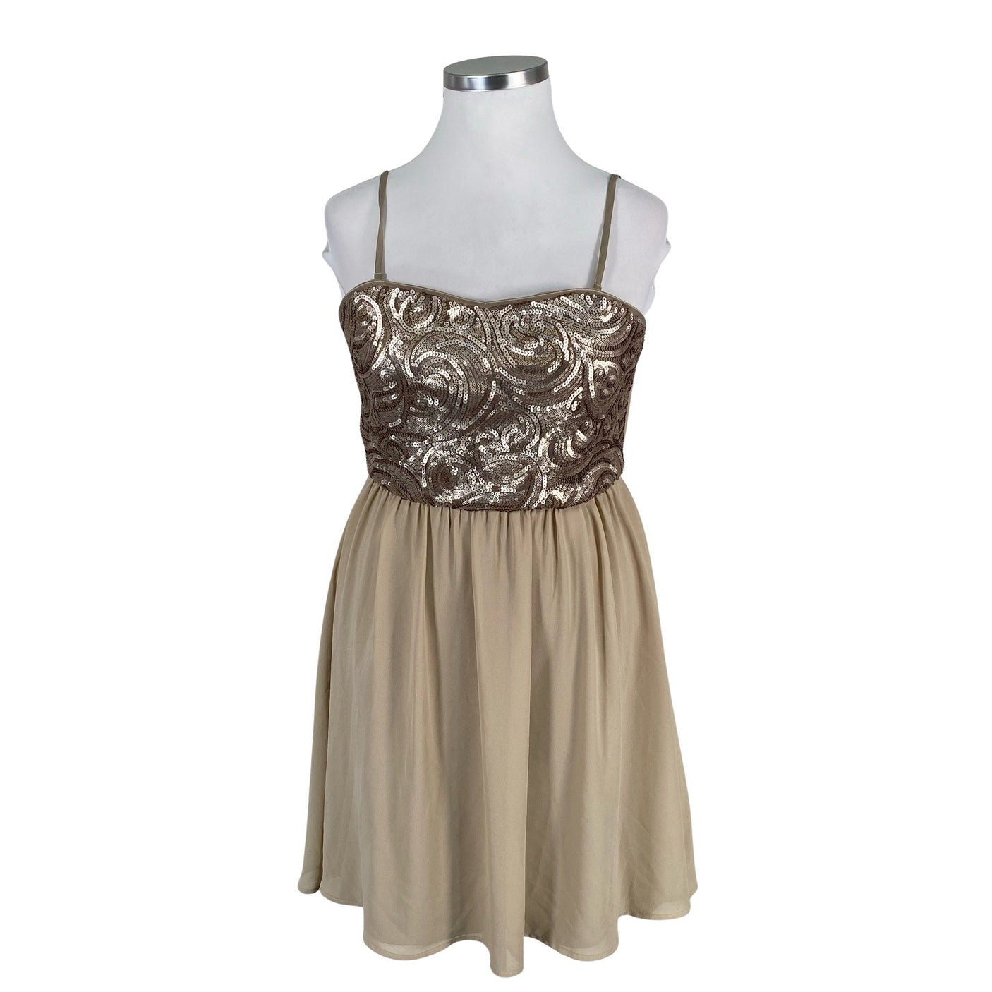 Unisex Chic Femme - Party dress, size 44 - Beige (1)