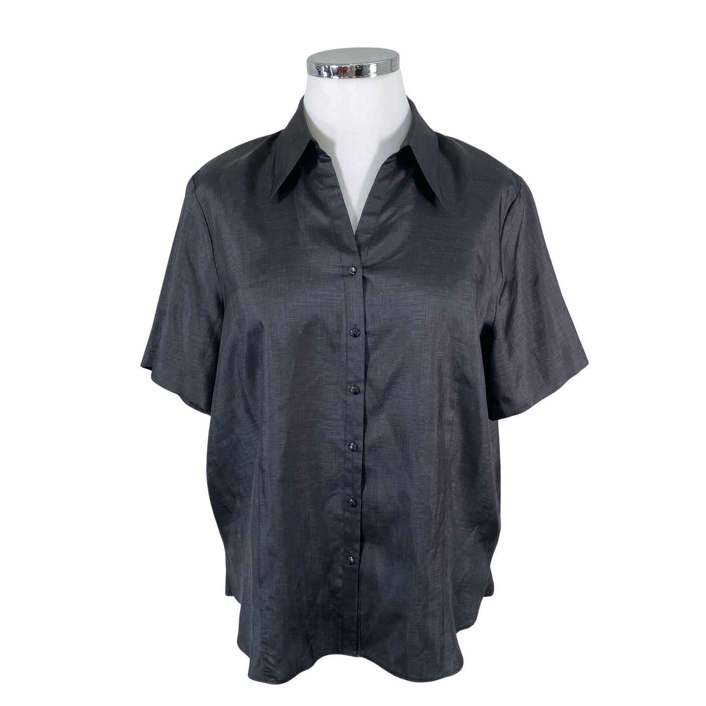 Unisex Gerry Weber - Short-sleeved blouse, size 48 - Black (1)