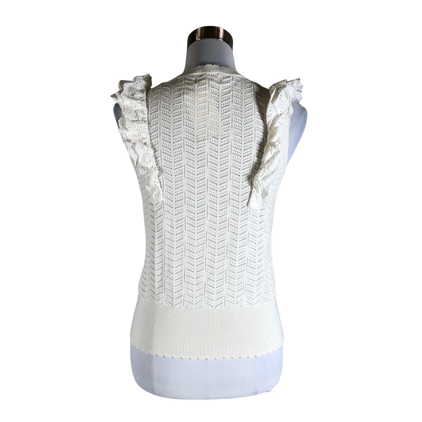 Unisex Holly & Whyte by Lindex - Knit vest, size 38 - Natural white (2)