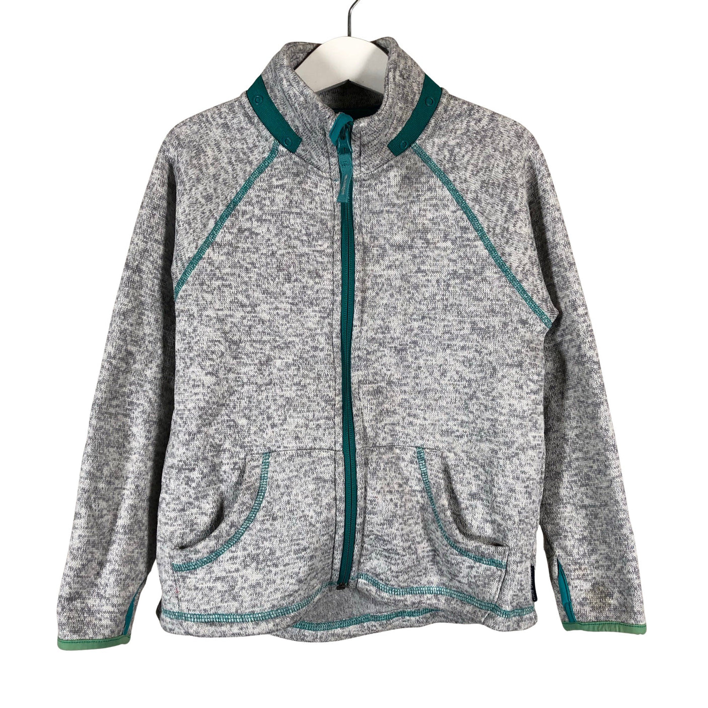 Unisex Polarn O. Pyret - Fleece jacket, size 110 - 116 - Gray (1)
