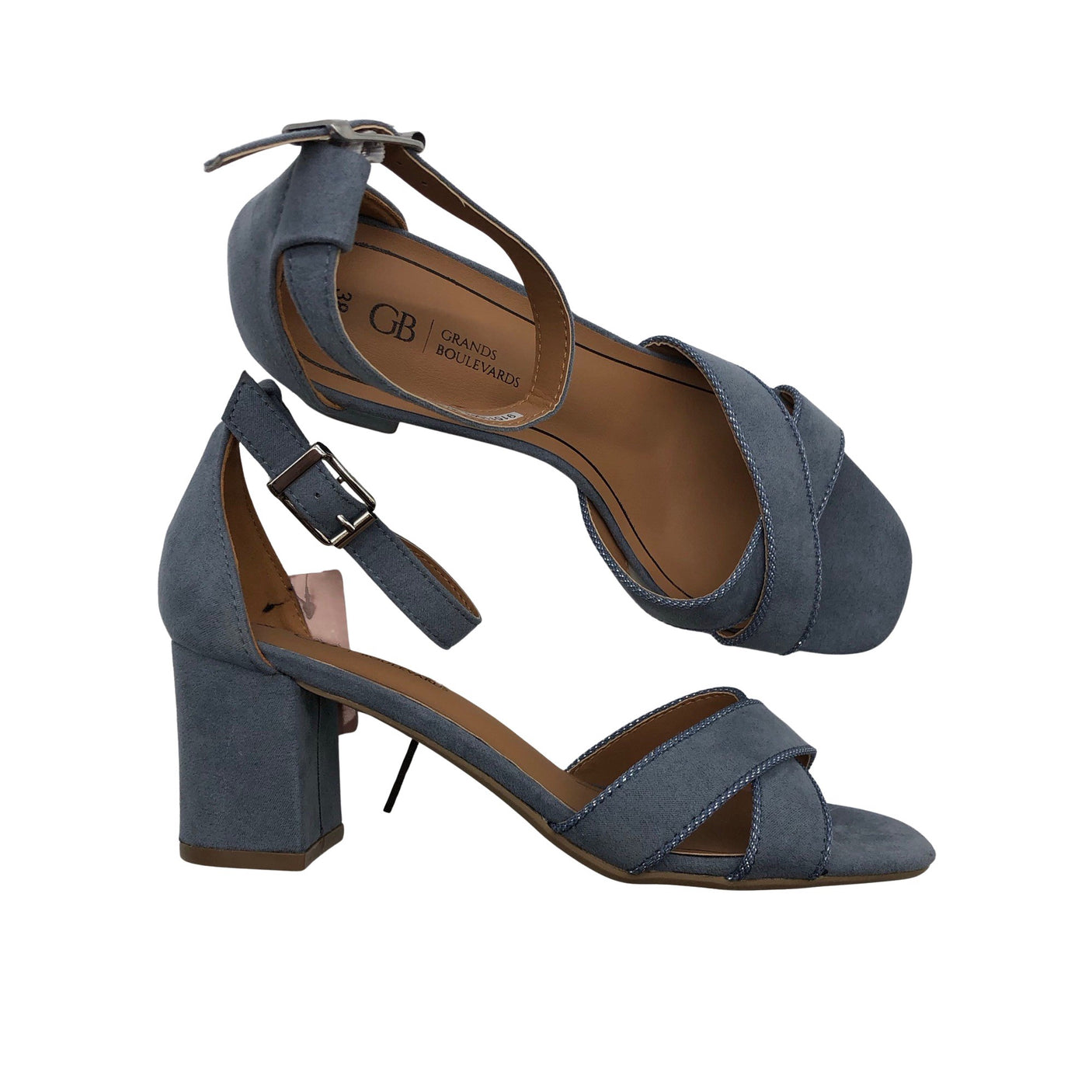 Unisex Grands Boulevards - Heeled sandals, size 38 - Light blue (1)