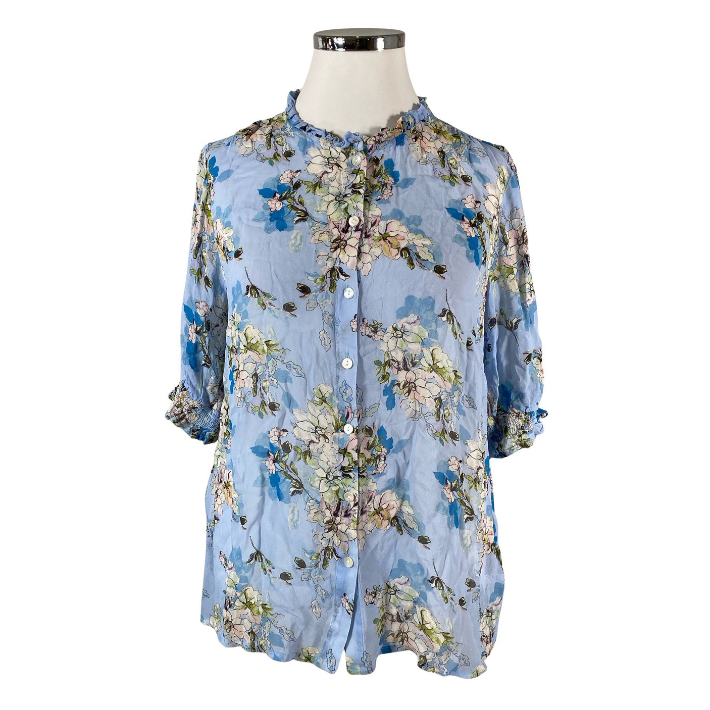 Unisex Claire.dk - Schiffon tunic, size 42 - Light blue (1)