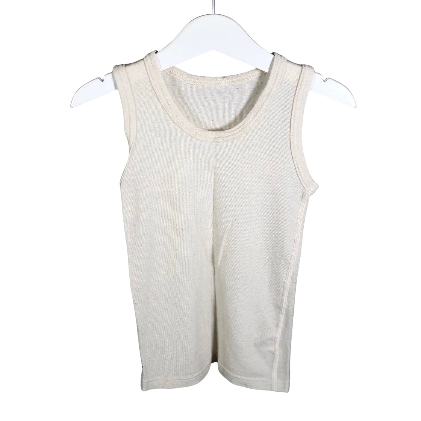 Unisex Ruskovilla - Tricot tank top, size 104 - 110 - Natural white (1)