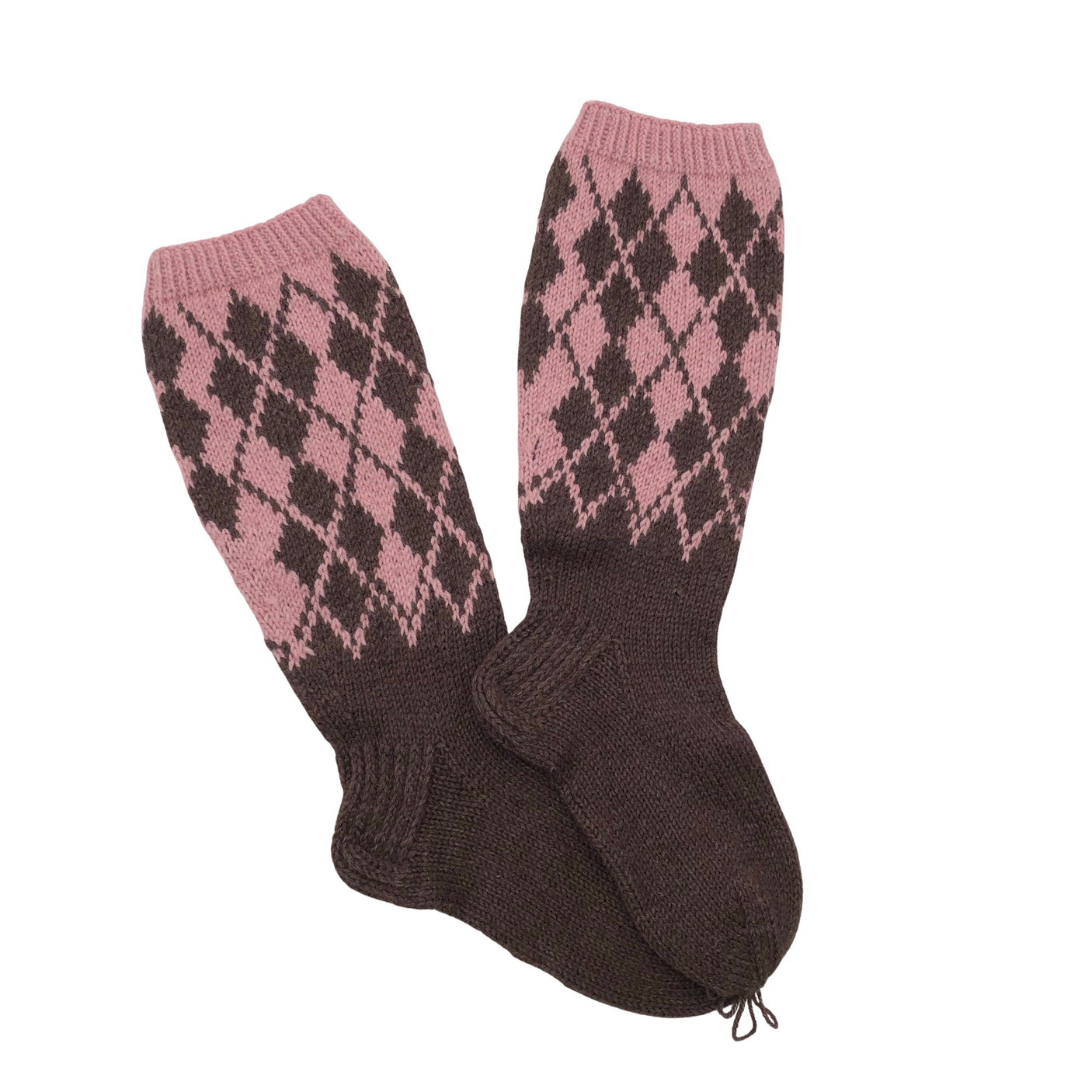 Unisex Handmade - Wool socks, size 40 - Brown (1)