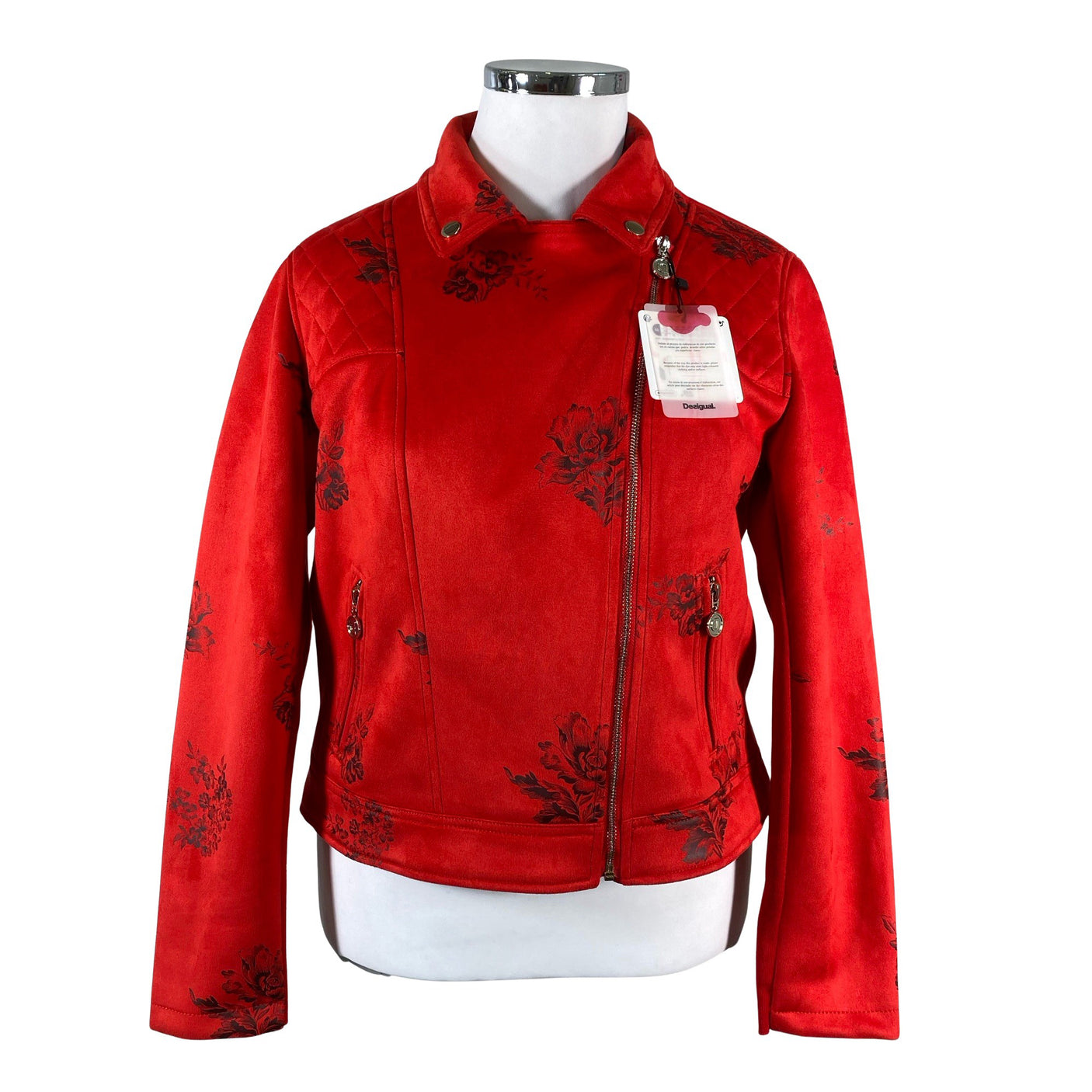 Unisex Desigual - Leather jacket, size 46 - Red (1)