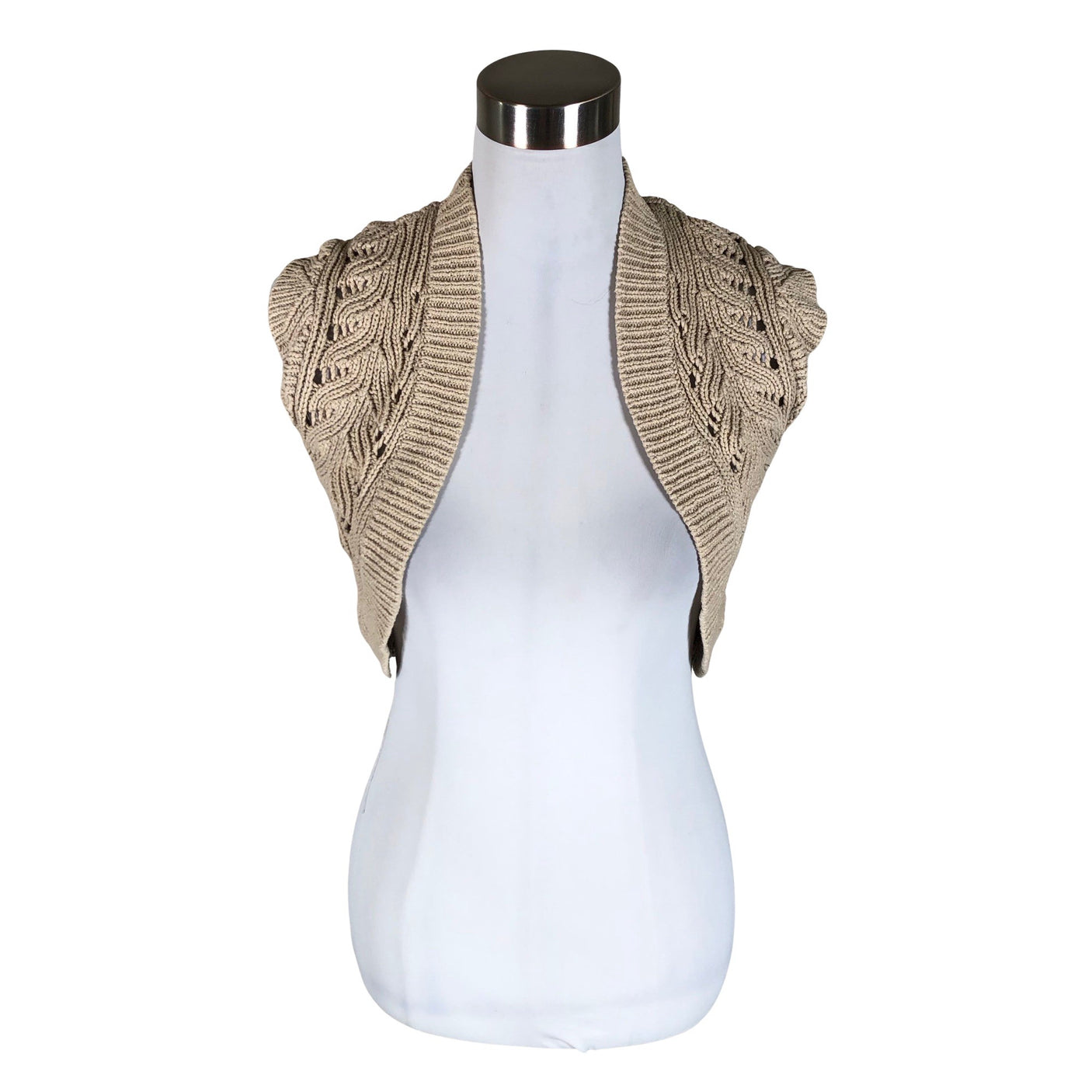 Unisex Your Face - Knit vest, size 36 - Beige (1)