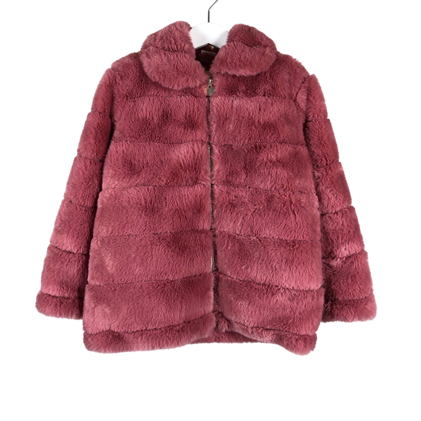 Unisex Lindex - Faux fur coat, size 116 - 122 - Pink (1)