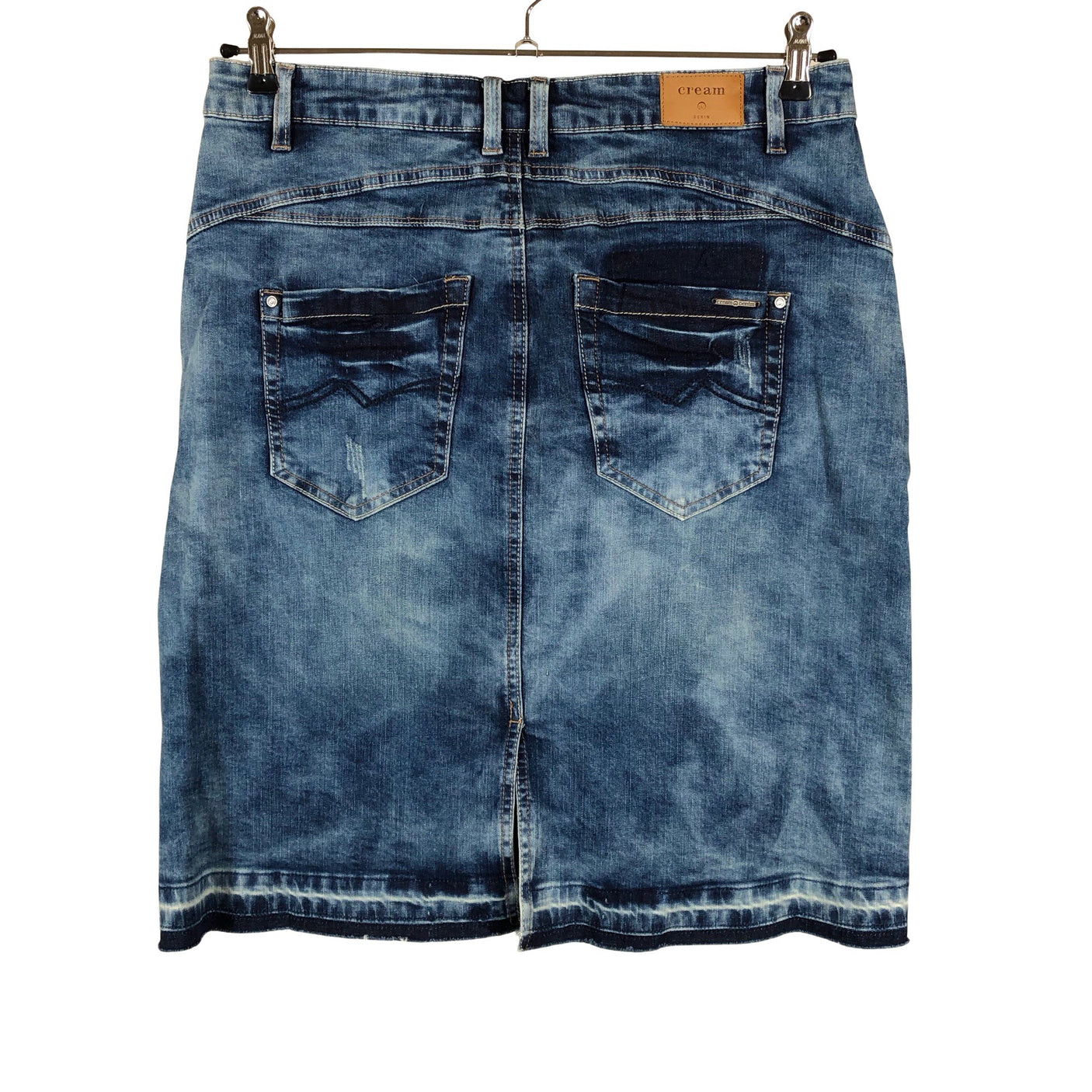 Unisex Cream - Denim skirt, size 40 - Blue (2)