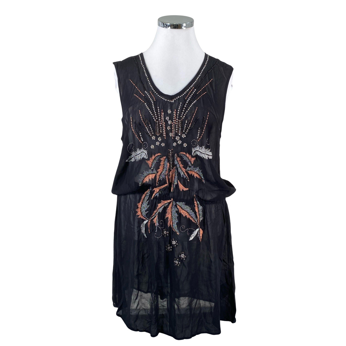 Unisex Nü - Schiffon dress, size 42 - Black (1)