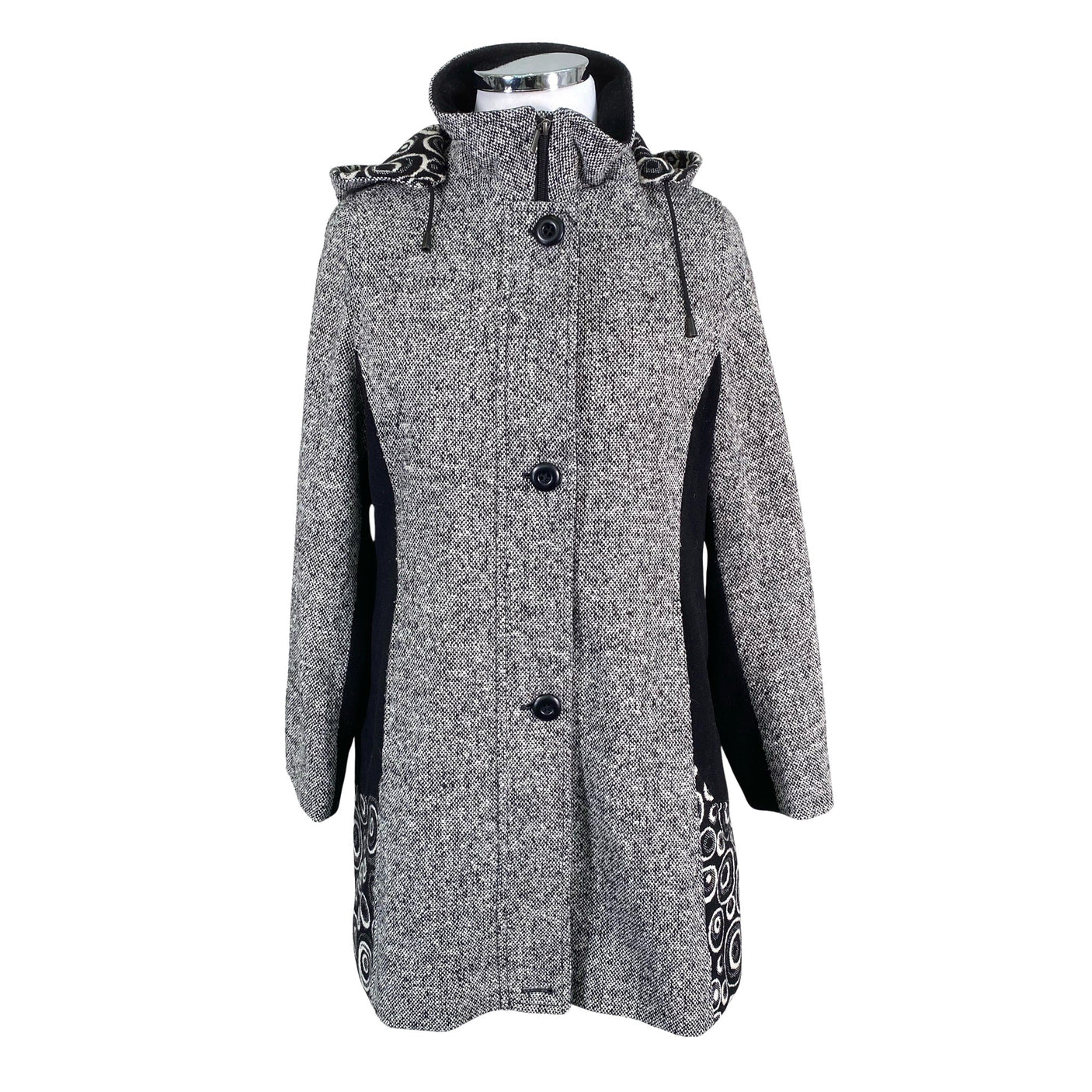 Unisex Scandinavian Look - Wool coat, size 42 - Gray (1)