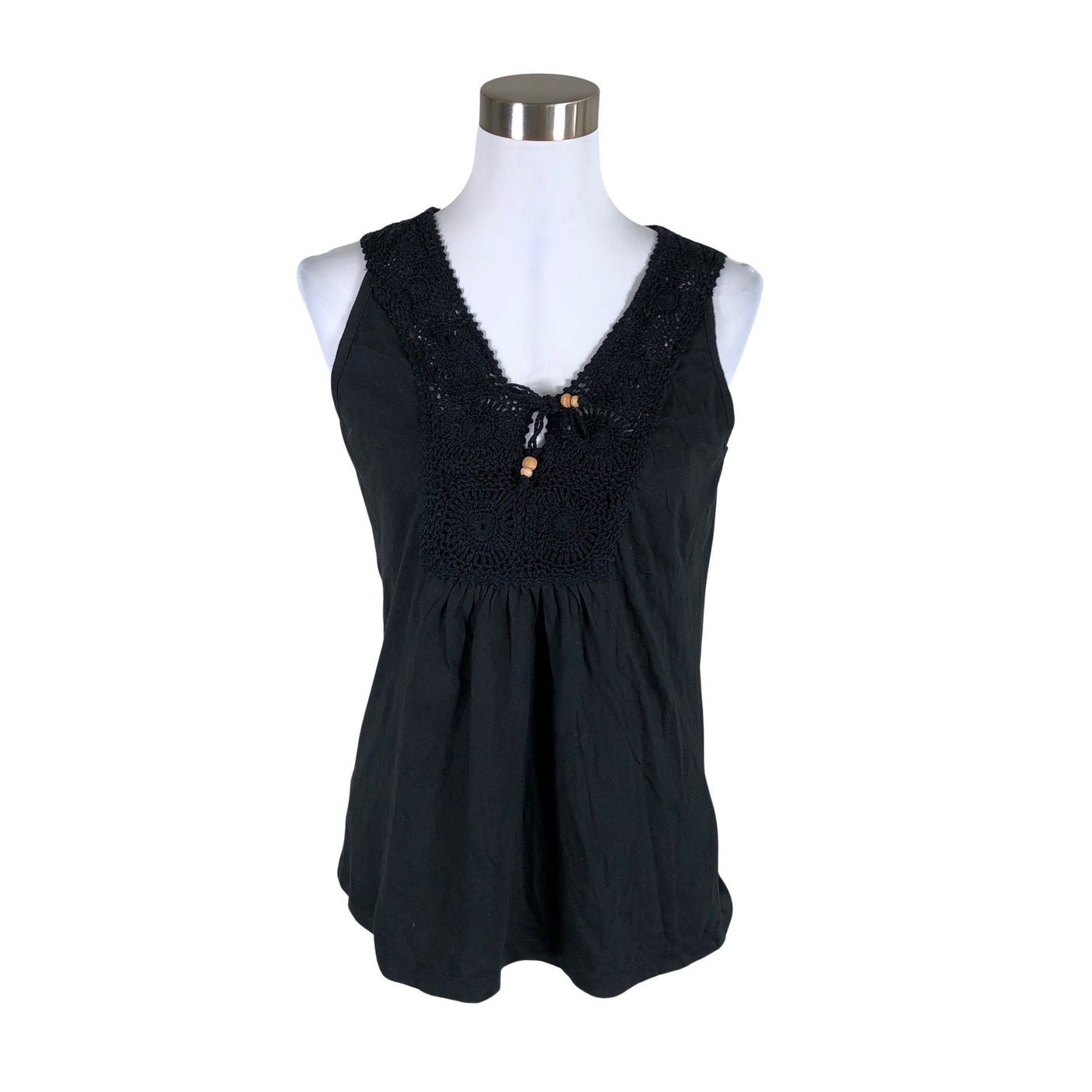 Unisex Lindex - Tricot tank top, size 38 - Black (1)