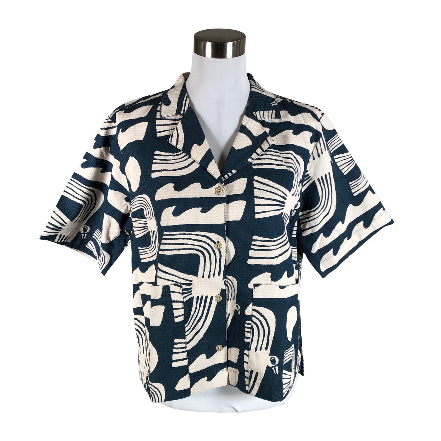 Unisex Dedicated - Short-sleeved blouse, size 38 - Blue (1)