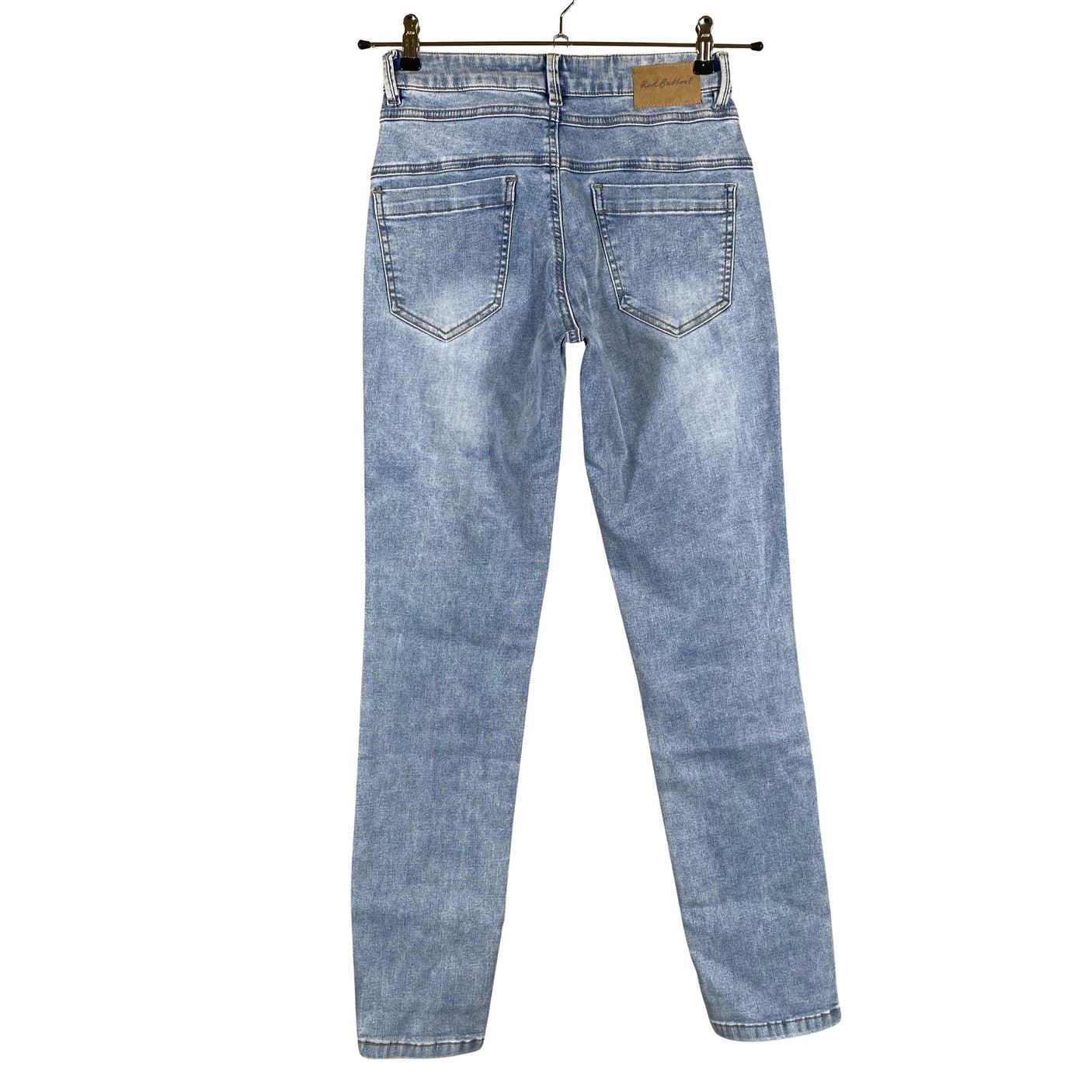 Unisex Red Button - Jeans, size 34 - Light blue (2)