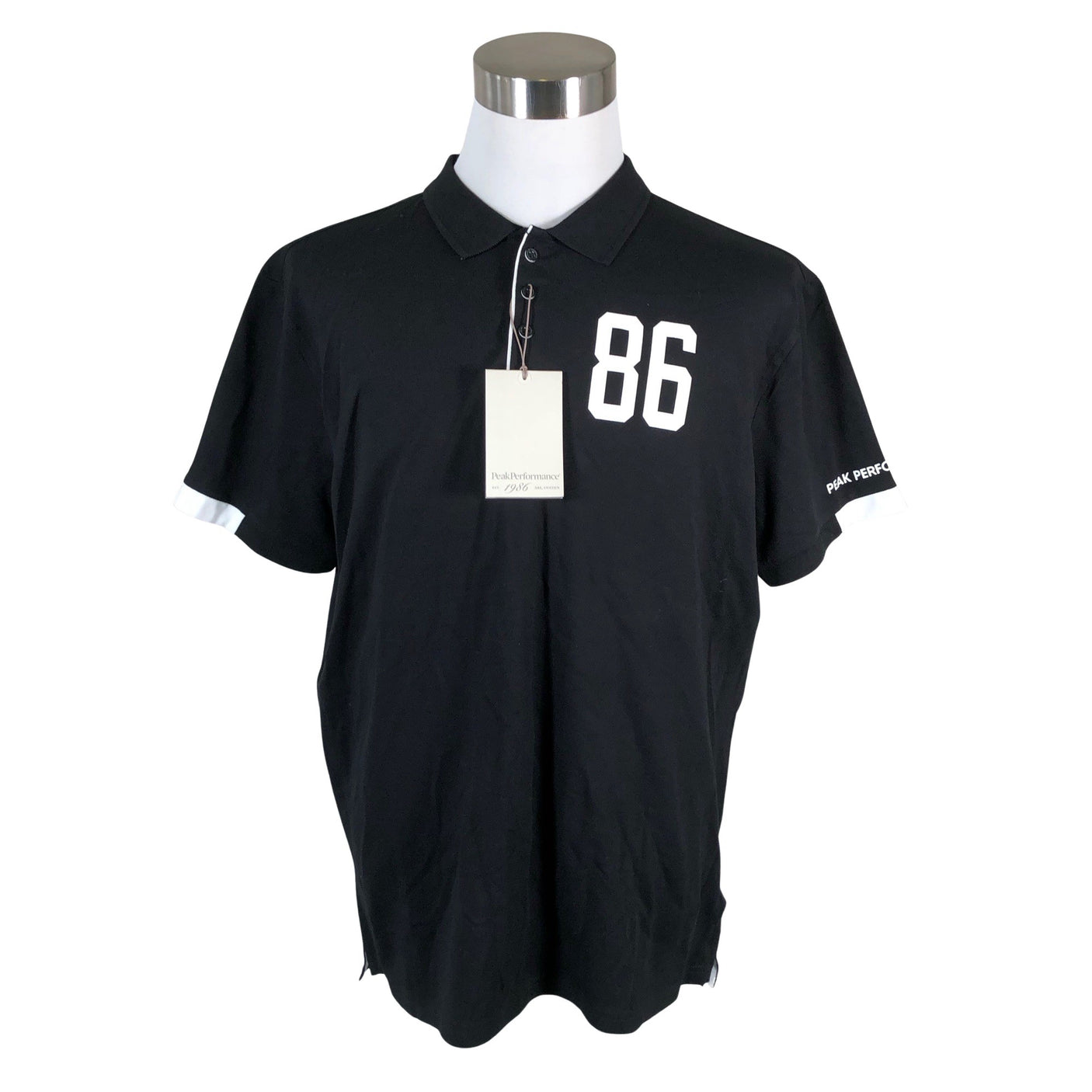 Unisex Peak Performance - Polo shirt, size XXL - Black (1)