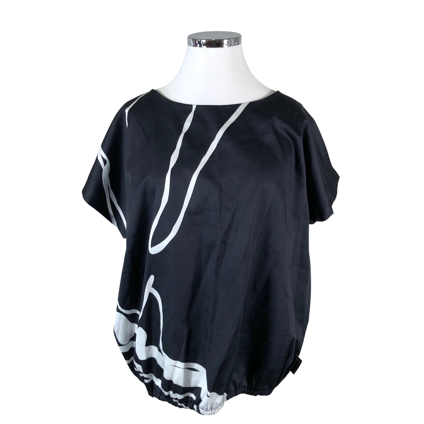 Unisex Ommellinen - Short-sleeved blouse, size 46 - Black (1)