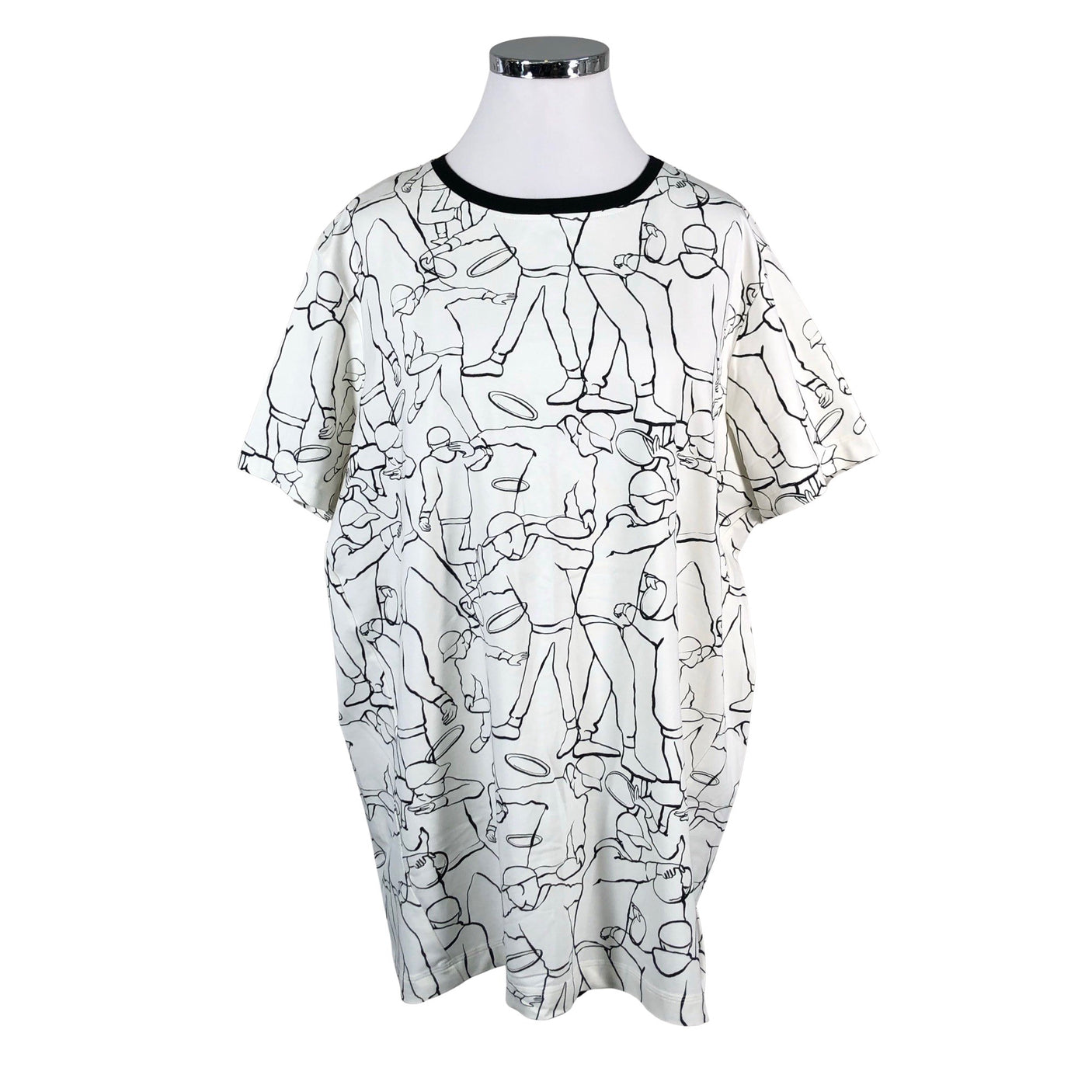 Unisex Ommellinen - Tricot tunic, size 46 - White (1)