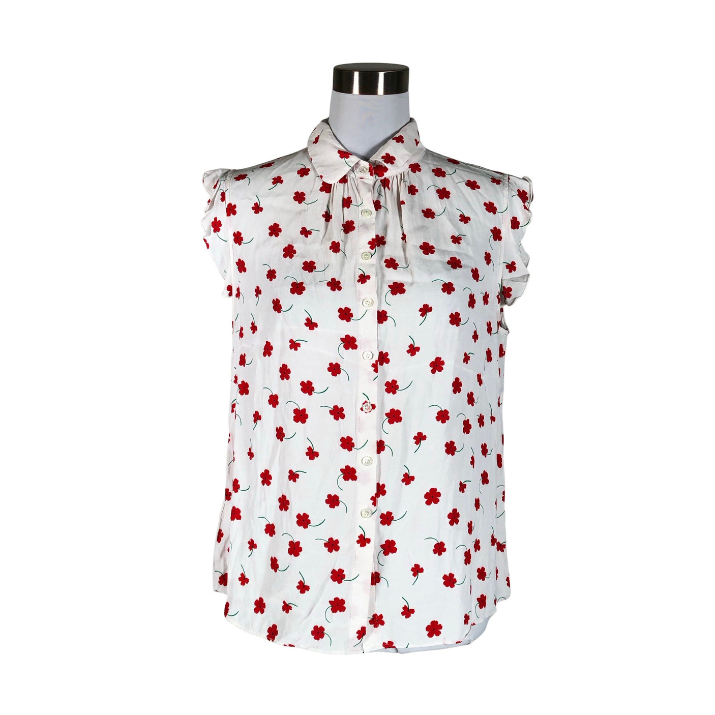Unisex Laura Ashley - Short-sleeved blouse, size 40 - White (1)