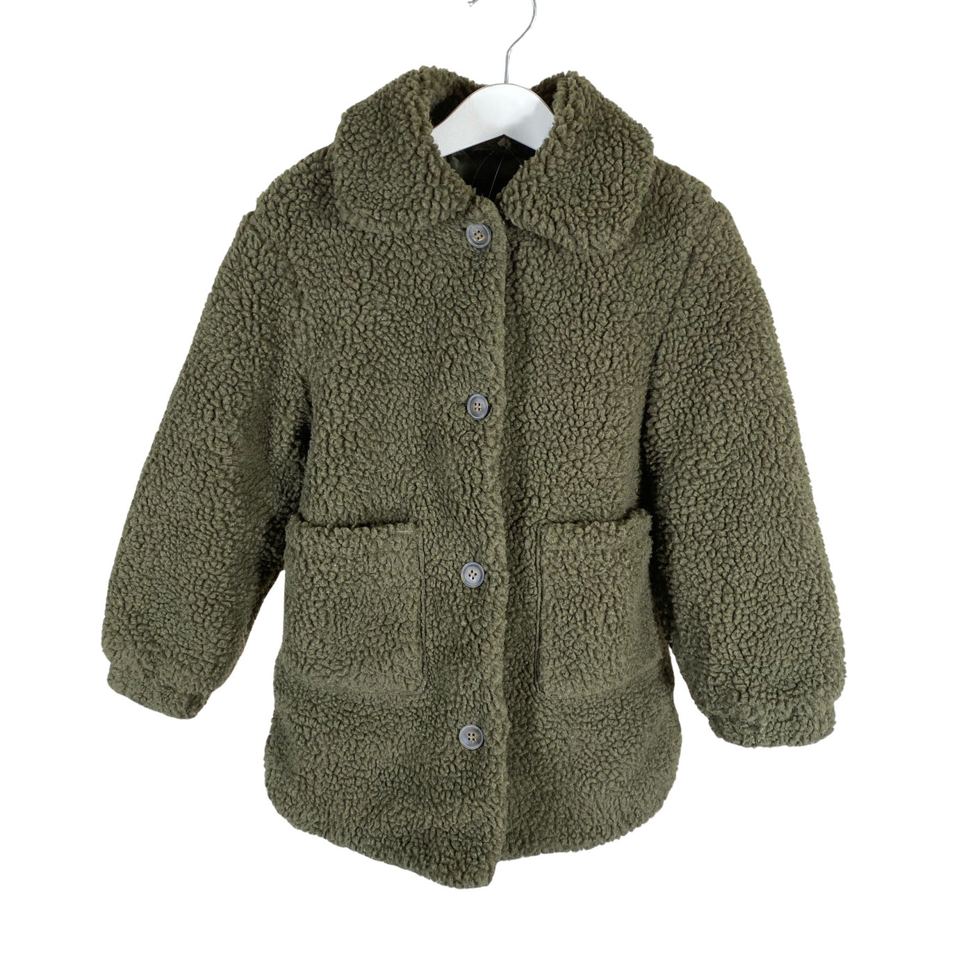 Unisex Name It - Faux fur coat, size 110 - 116 - Green (1)