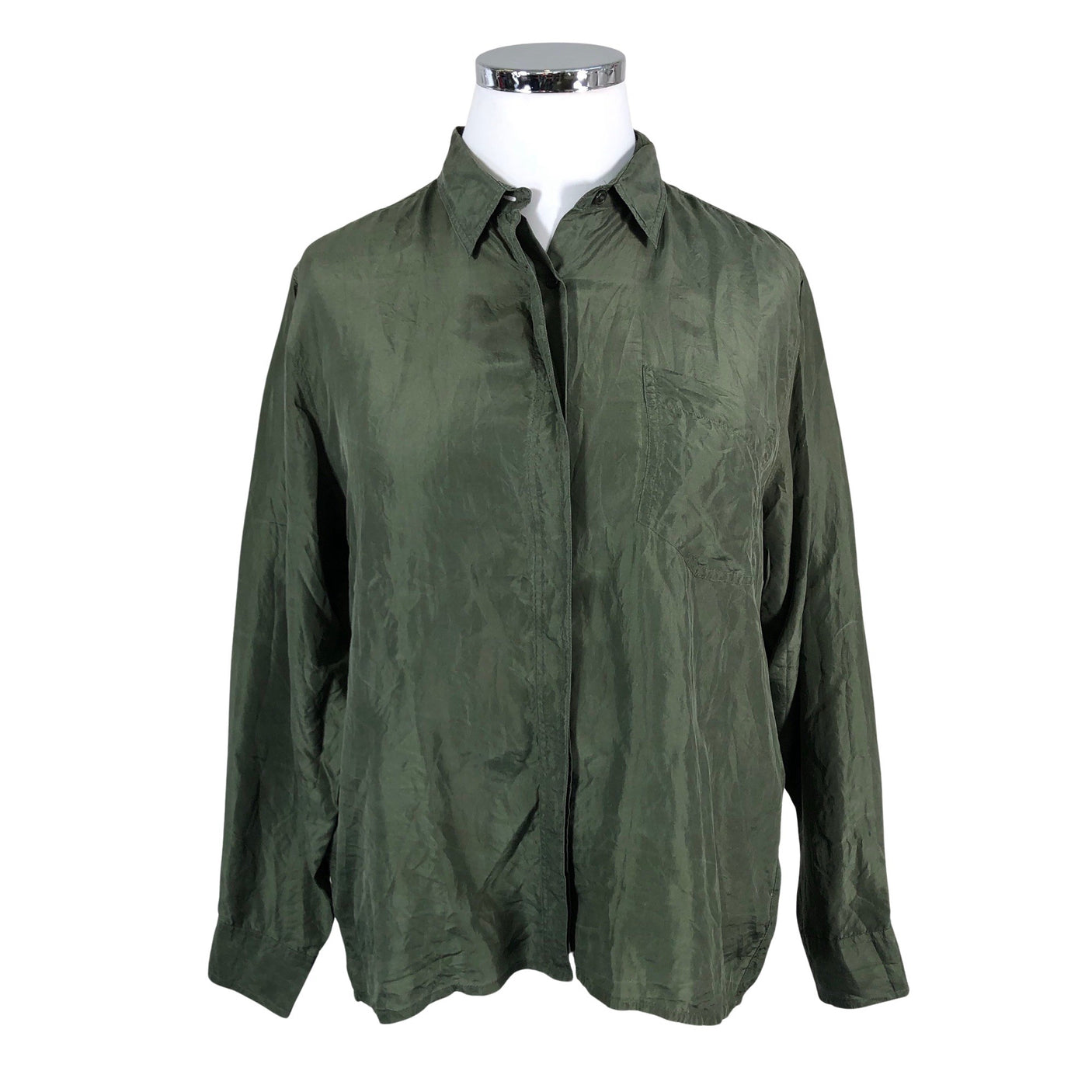 Unisex Stockmann Silk - Blouse, size 44 - Green (1)