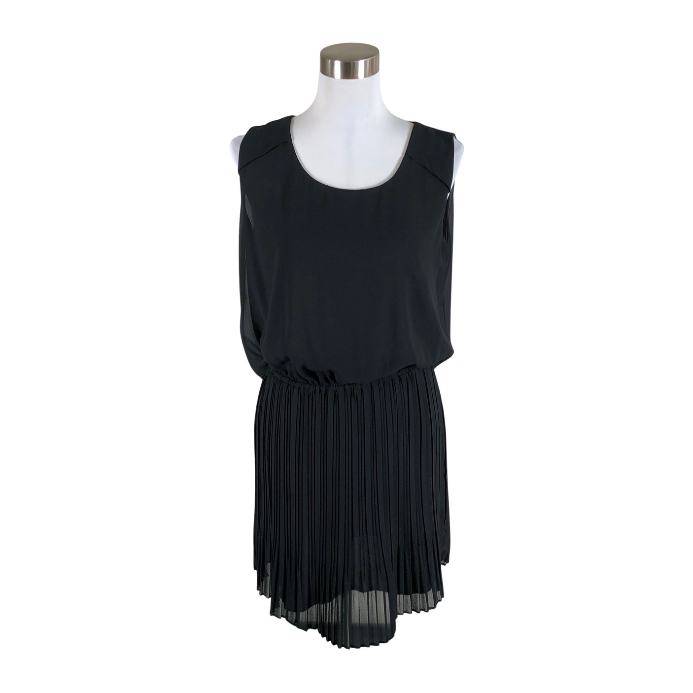 Unisex Benetton - Schiffon dress, size 36 - Black (1)