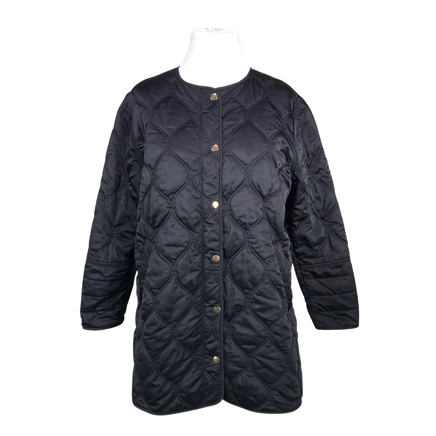 Unisex Lindex - Quilted jacket, size 44 - Black (1)