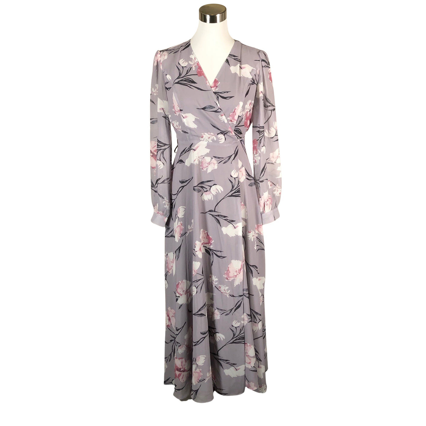 Unisex Chicwish - Schiffon dress, size 38 - Gray (1)