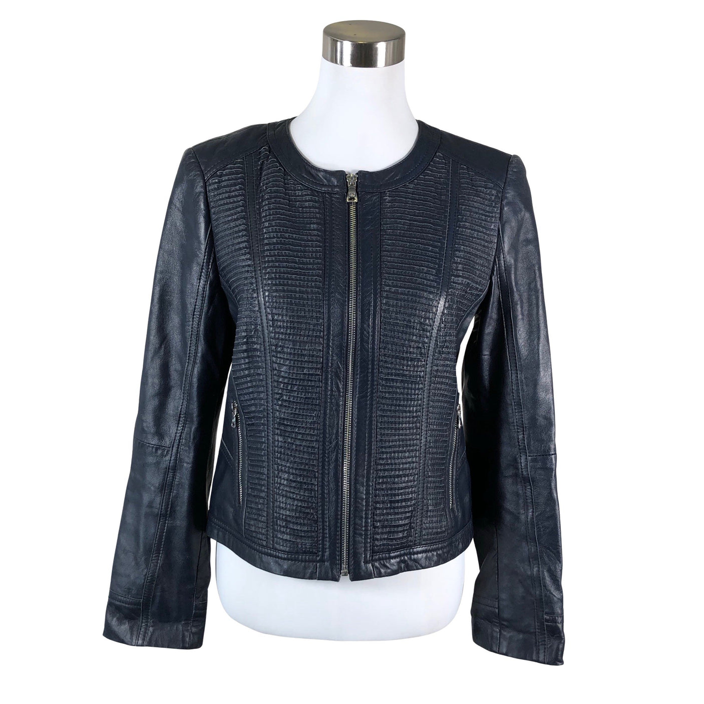 Unisex Gerry Weber - Leather jacket, size 38 - Blue (1)