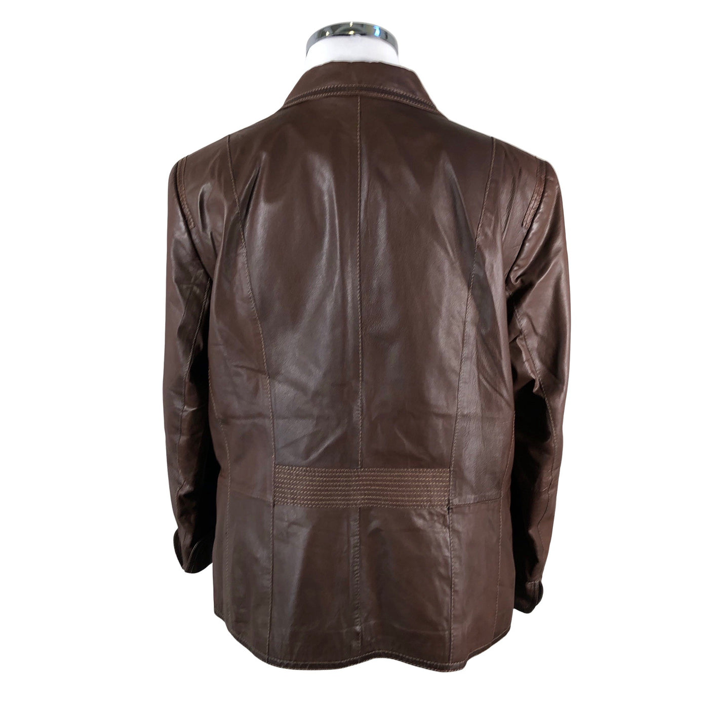 Unisex Gerry Weber - Leather jacket, size 46 - Brown (3)