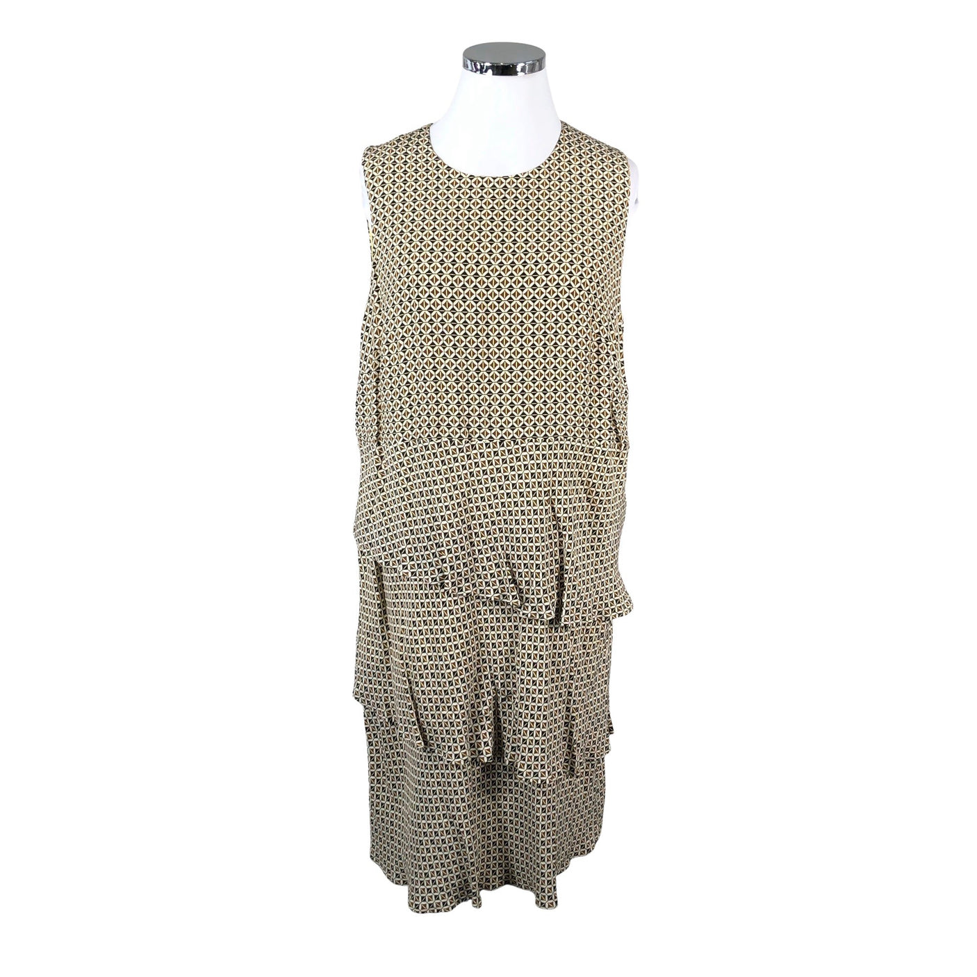 Unisex Gerry Weber - Schiffon dress, size 46 - Brown (1)