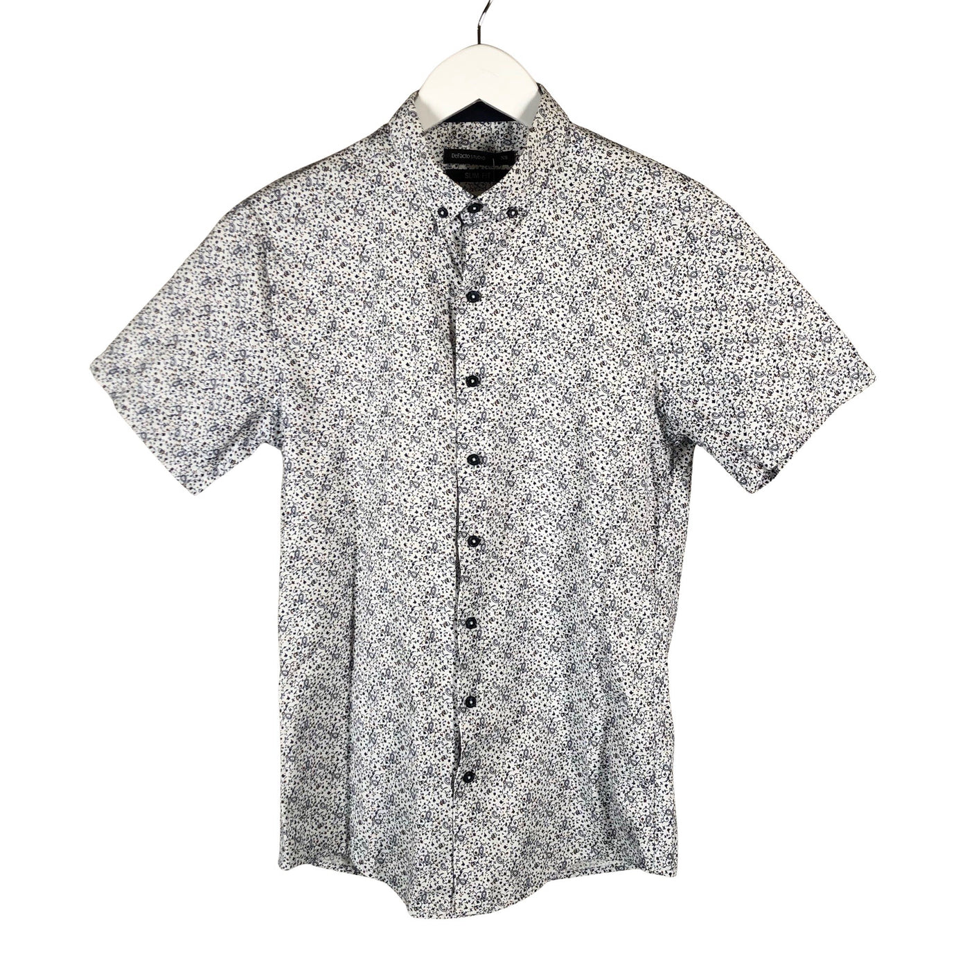 Unisex DeFacto - Collared shirt, size XS - White (1)