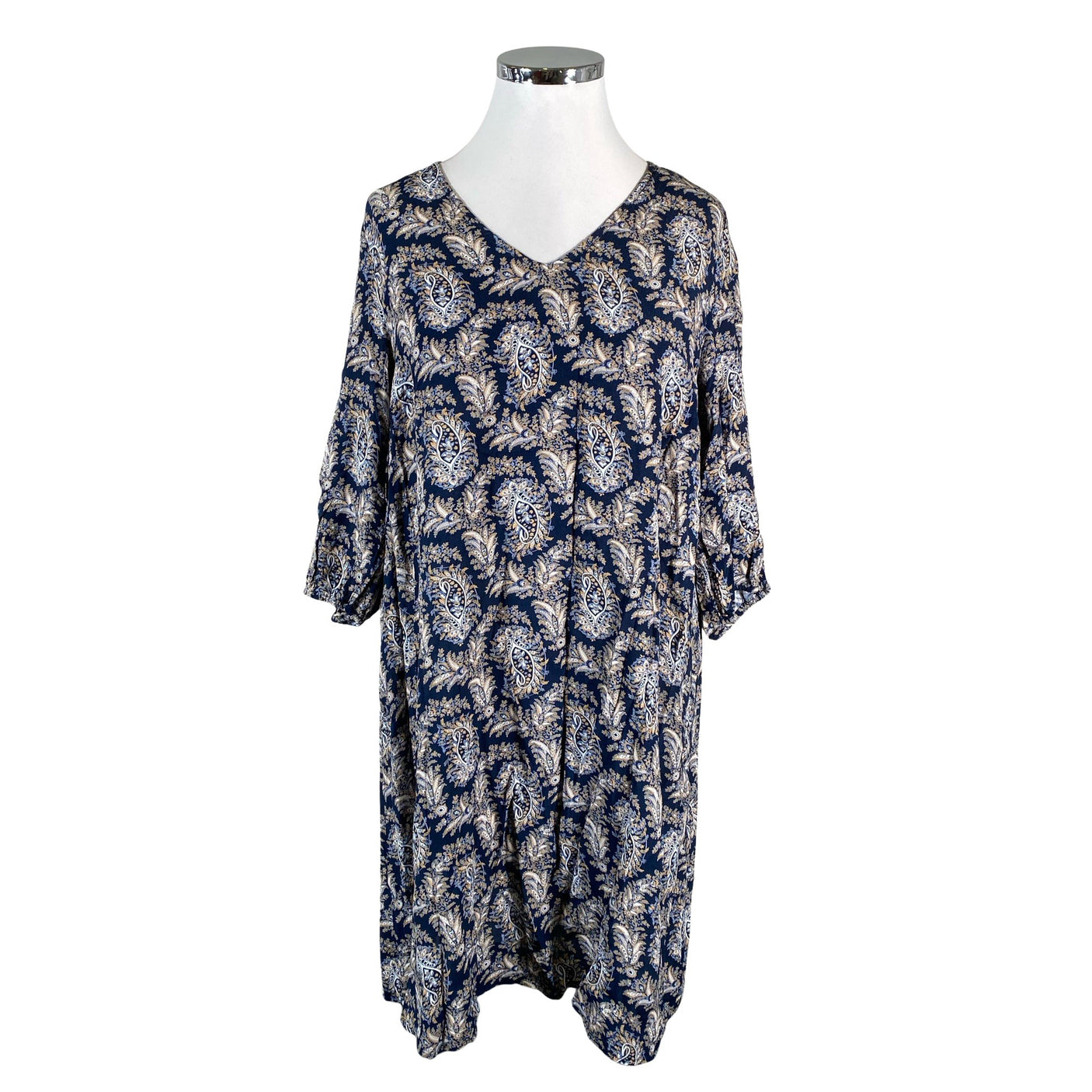 Unisex Zizzi - Schiffon dress, size 44 - Blue (1)