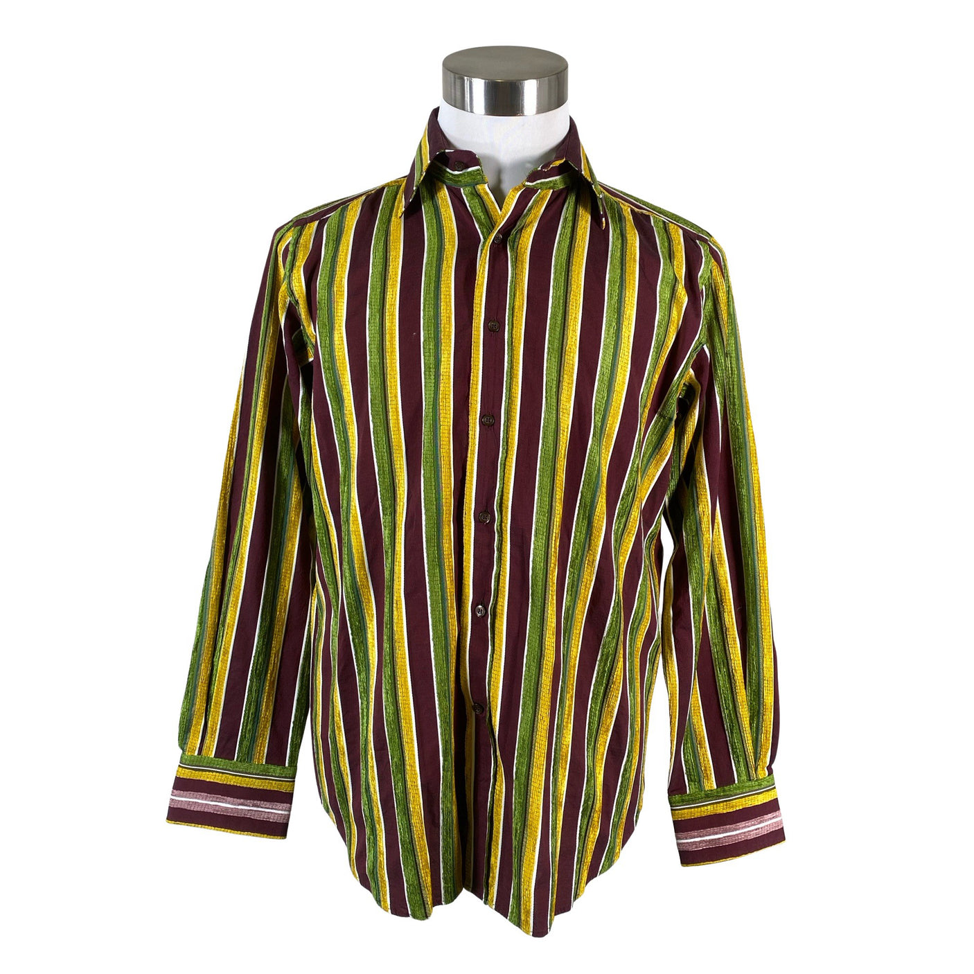 Unisex Etro Milano - Collared shirt, size M - Wine red (1)